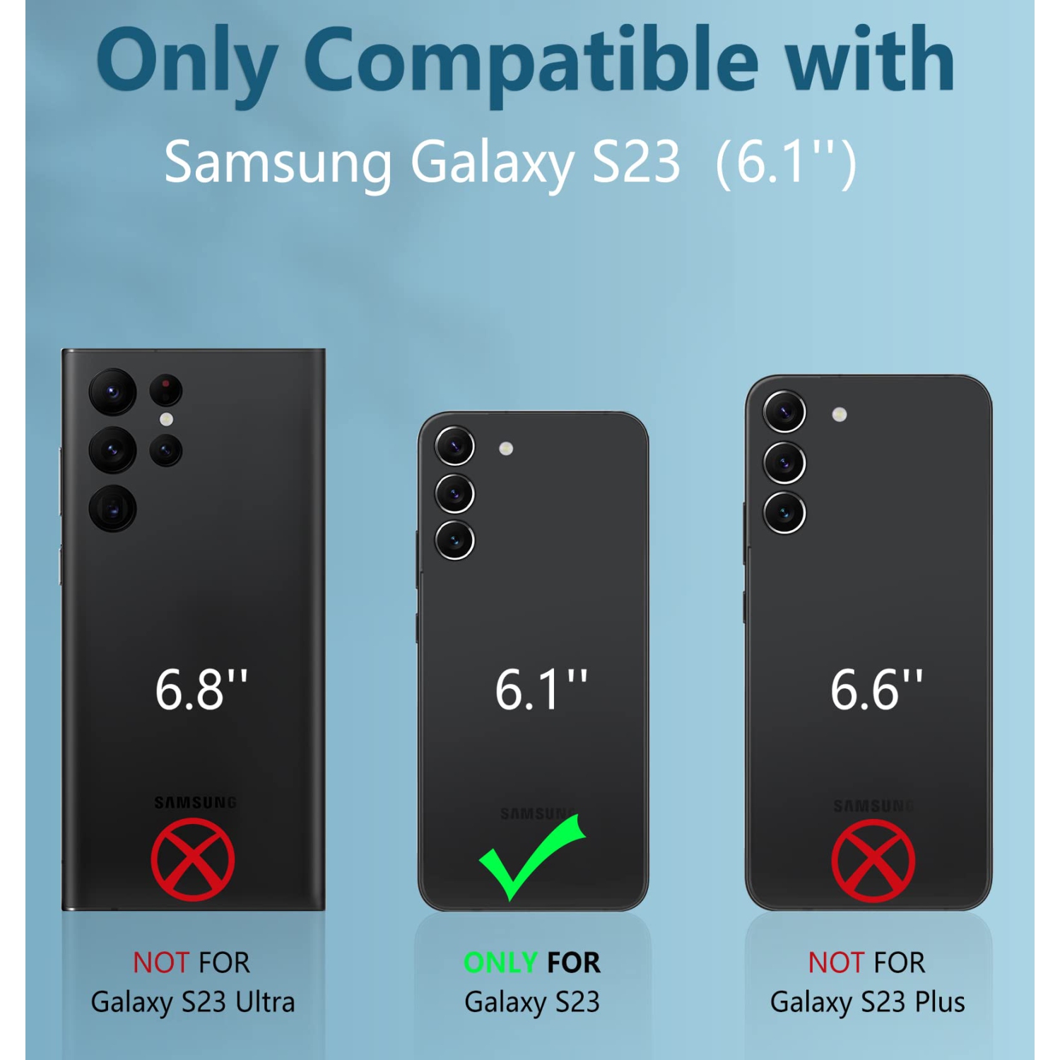 for Samsung Galaxy S23 Case: Shockproof Protective Rugged Phone Cover with Kickstand & Camera Lens Slide | Drop Proof Military-Grade Protection TPU