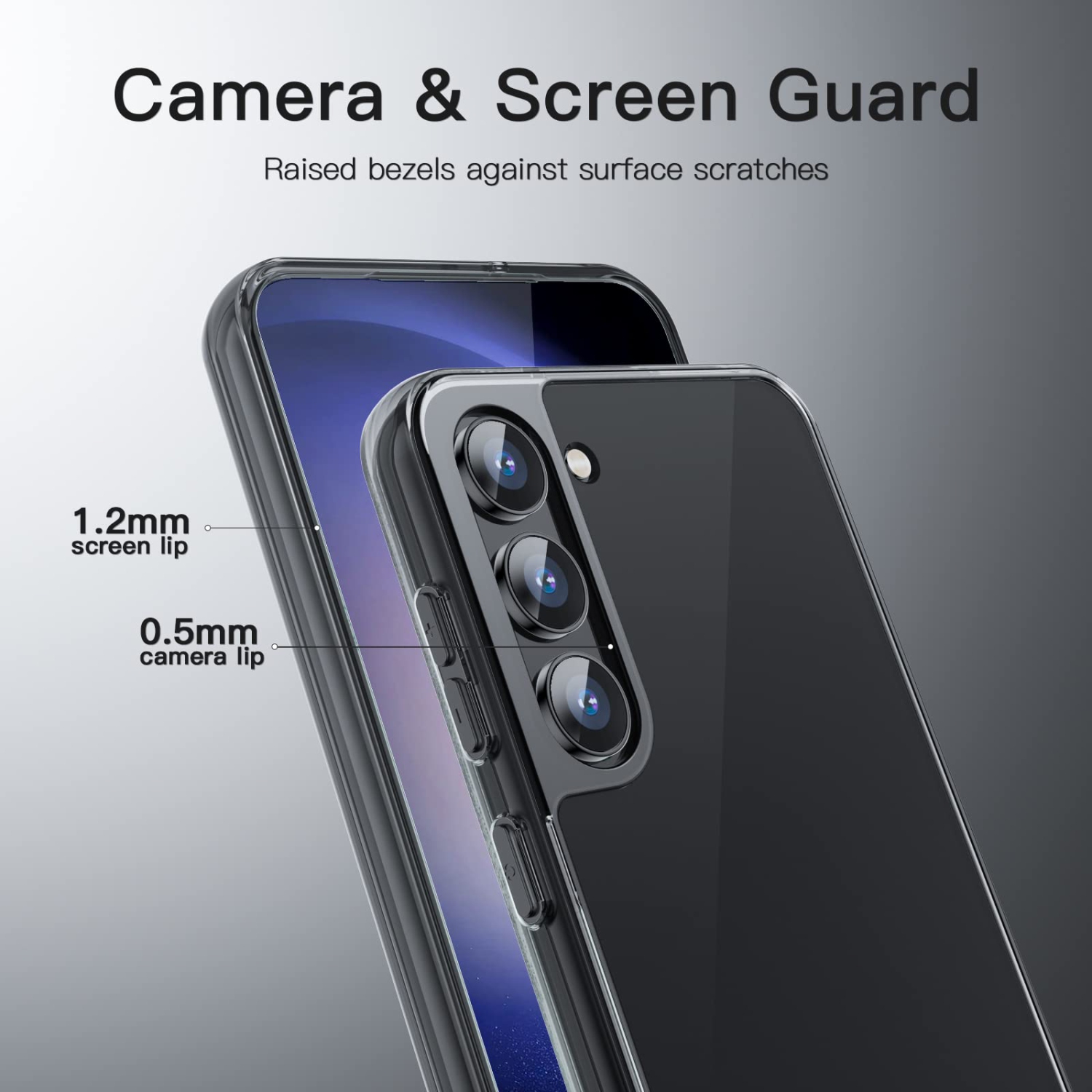 Étui pour Galaxy S23+/S23 plus 5G de 6.6 po de Samsung, protecteur antichoc résistant au jaunissement, coque arrière en PC rigide antirayure