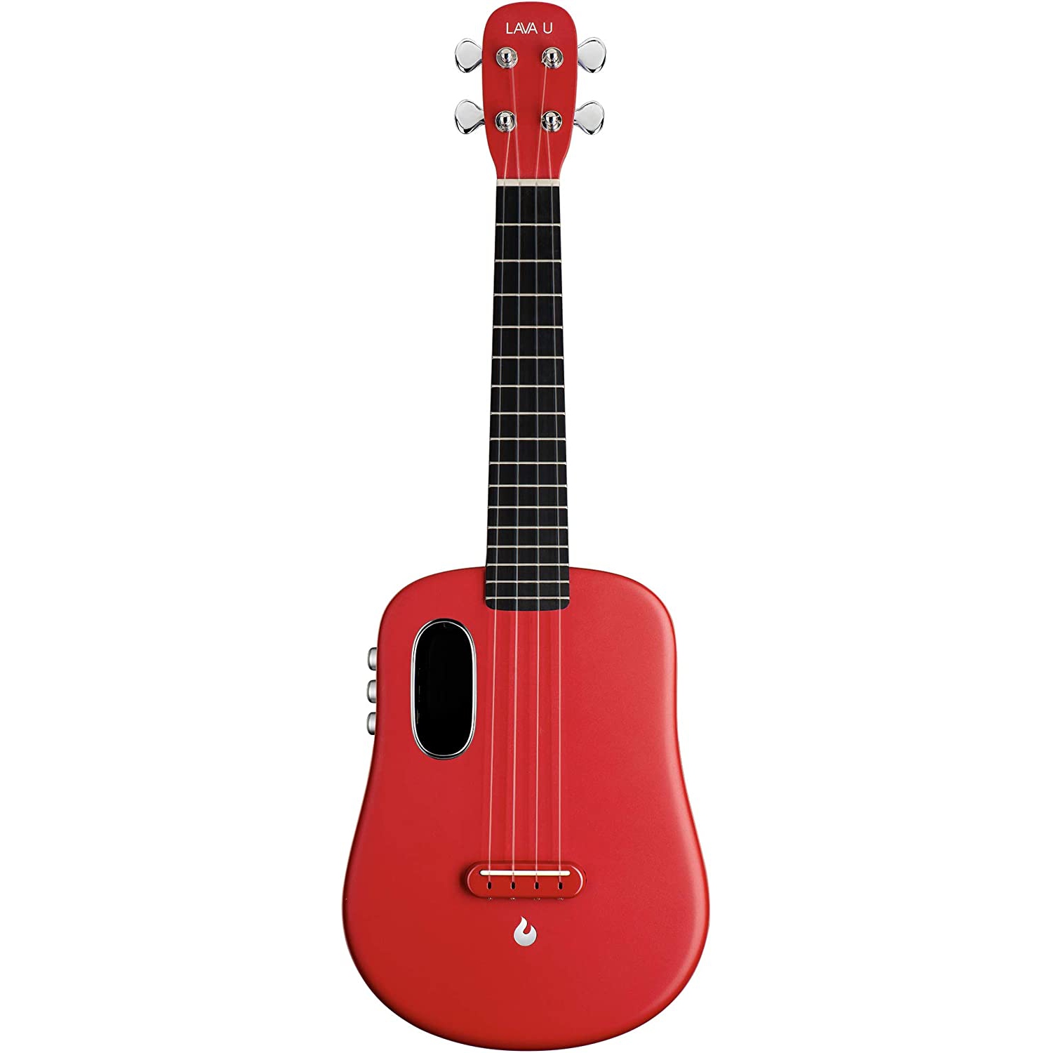 Open Box - LAVA U Carbon Fiber Ukulele with Effects Concert Travel Ukulele with Case Pick and Charging Cable (FreeBoost, Sparkle Red, 23-inch)