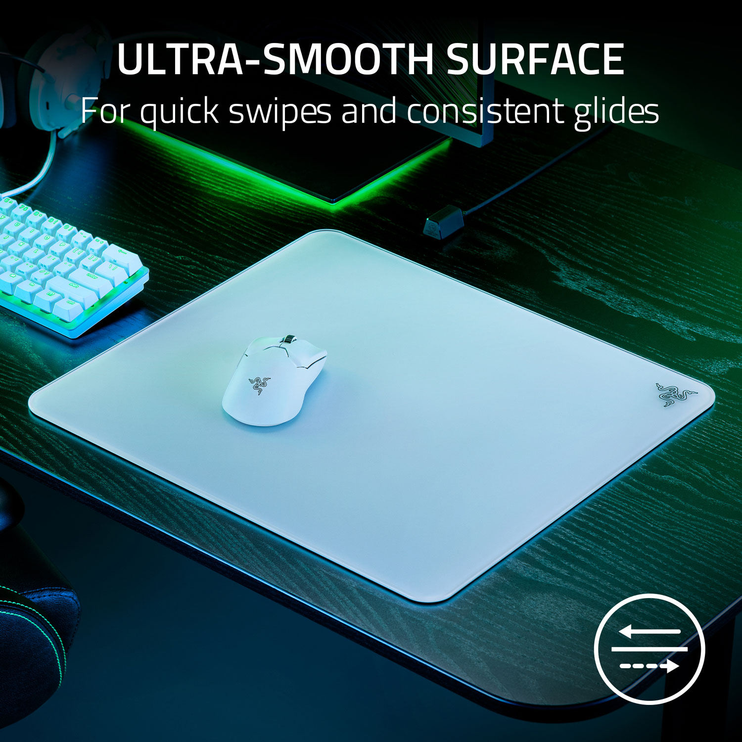 Razer Atlas Tempered Glass Gaming Mouse Mat - White | Best Buy Canada