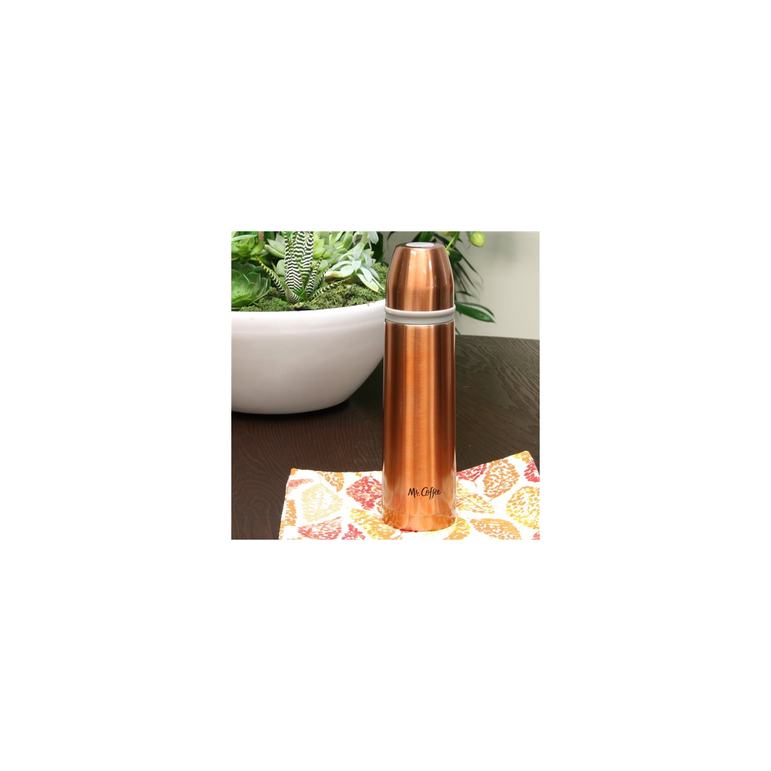 Mr Coffee Maren 17 oz Stainless Steel Double Wall Thermal Travel Bottle - Copper