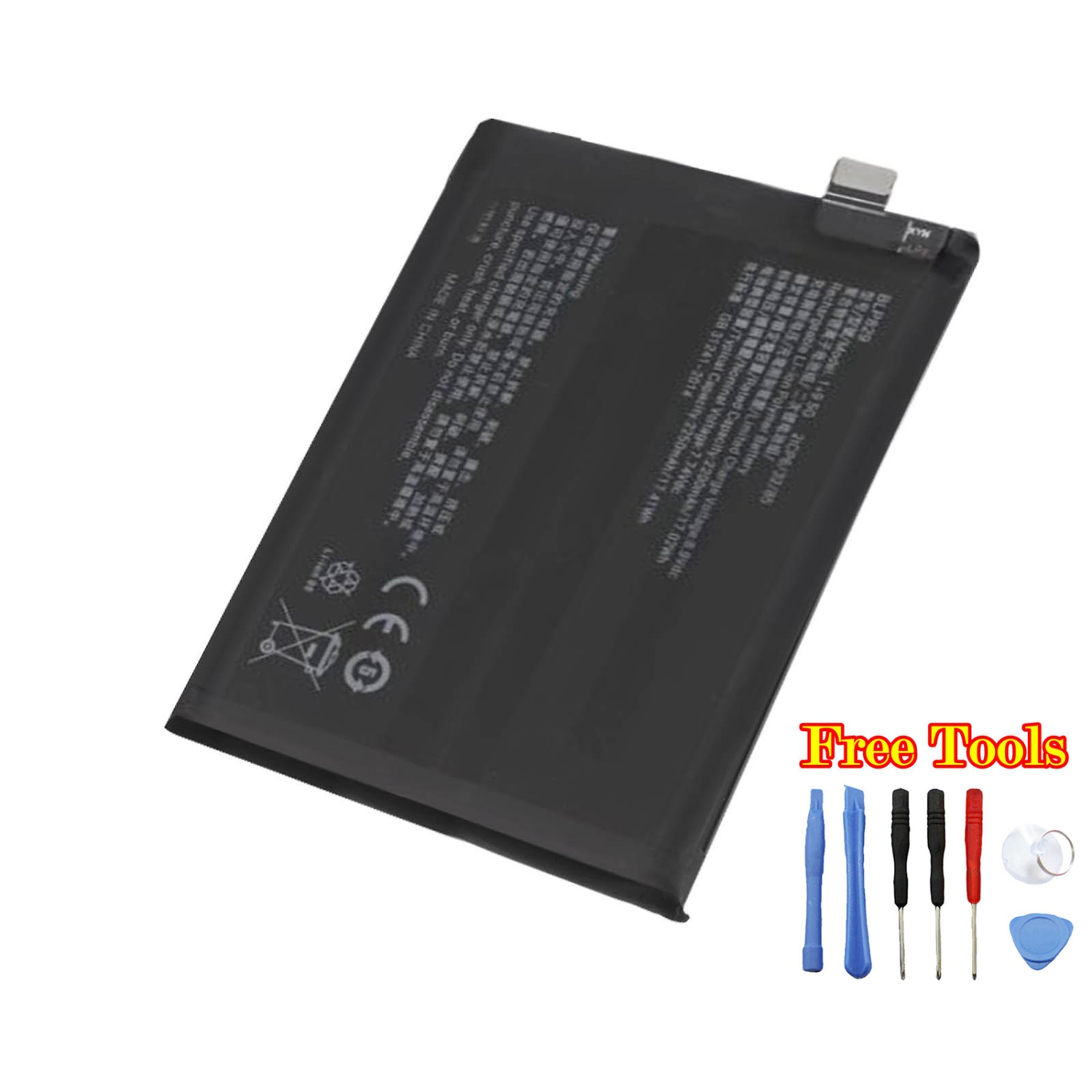 Replacement Battery with Tools Set for OnePlus 9 BLP829, 2250mAh