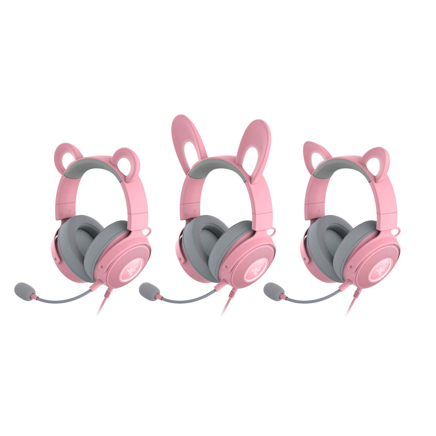 Casque de jeu avec microphone Kitty V2 Pro de Razer - Quartz
