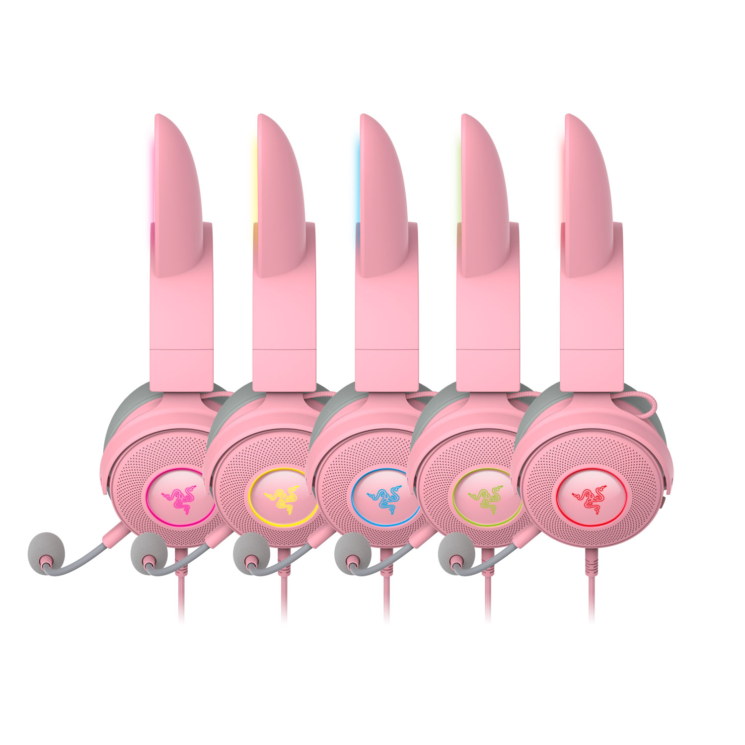 Casque de jeu avec microphone Kitty V2 Pro de Razer - Quartz