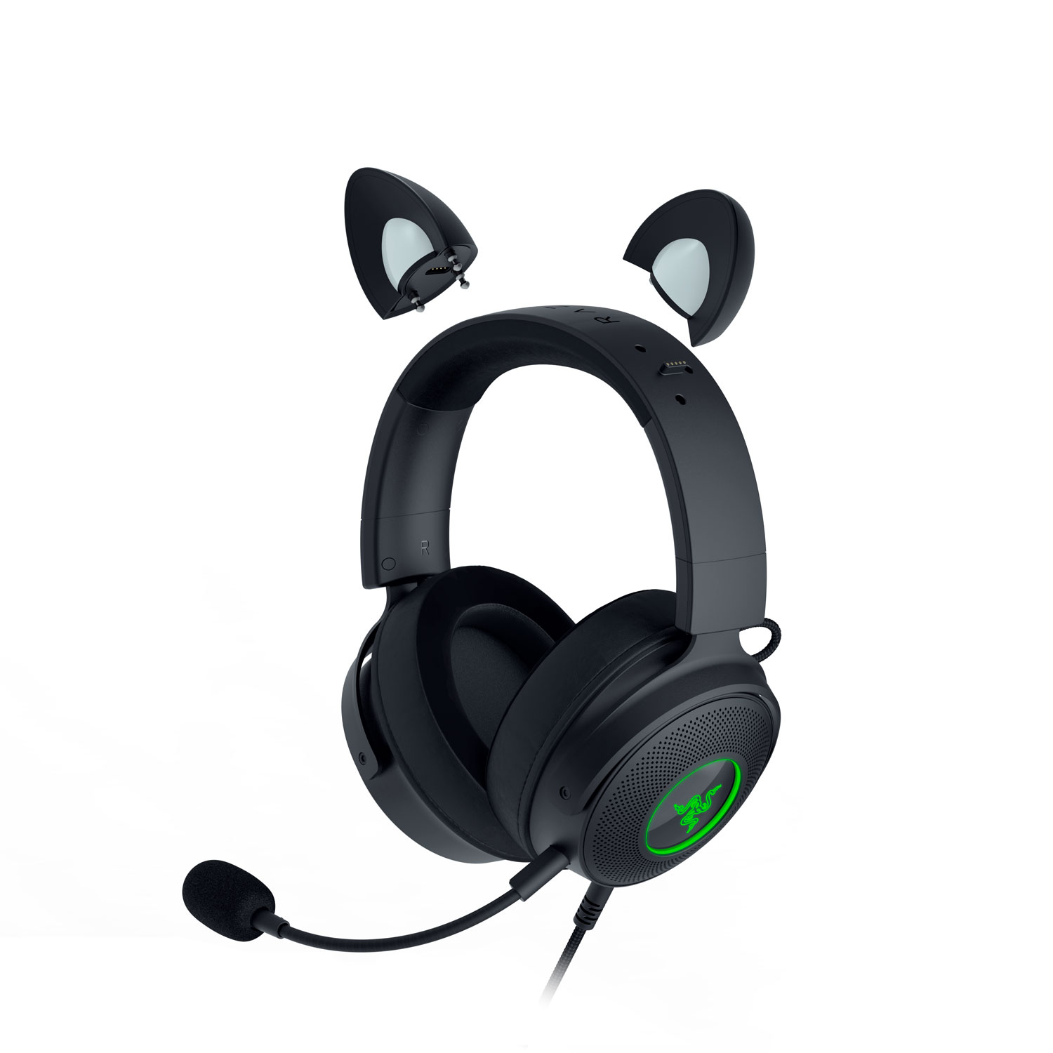 Casque de jeu avec microphone Kitty V2 Pro de Razer - Noir