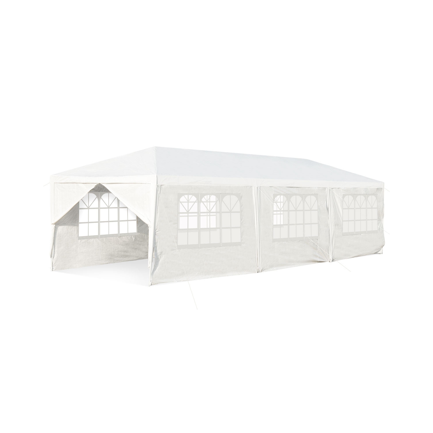 10 x 30 Feet Outdoor Canopy Tent with Side walls-White