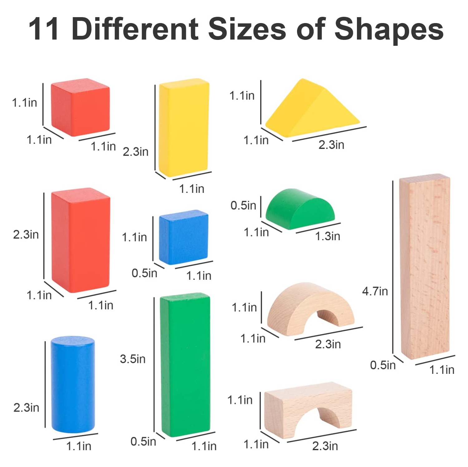 TOOKYLAND Ensemble de Blocs de Construction en Bois - 100 Pièces - Blocs à Empiler, Jouet pour Enfant de 1 An +
