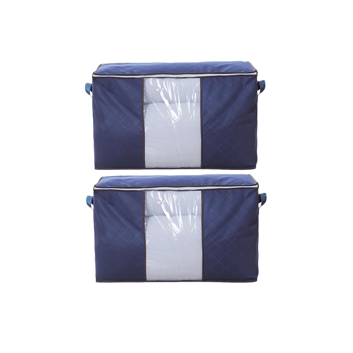 2-Pack Clothes Storage, Foldable Blanket Storage Bags,Storage Containers for Organizing,Clothing,Bedroom,Comforter,Closet,Dorm,