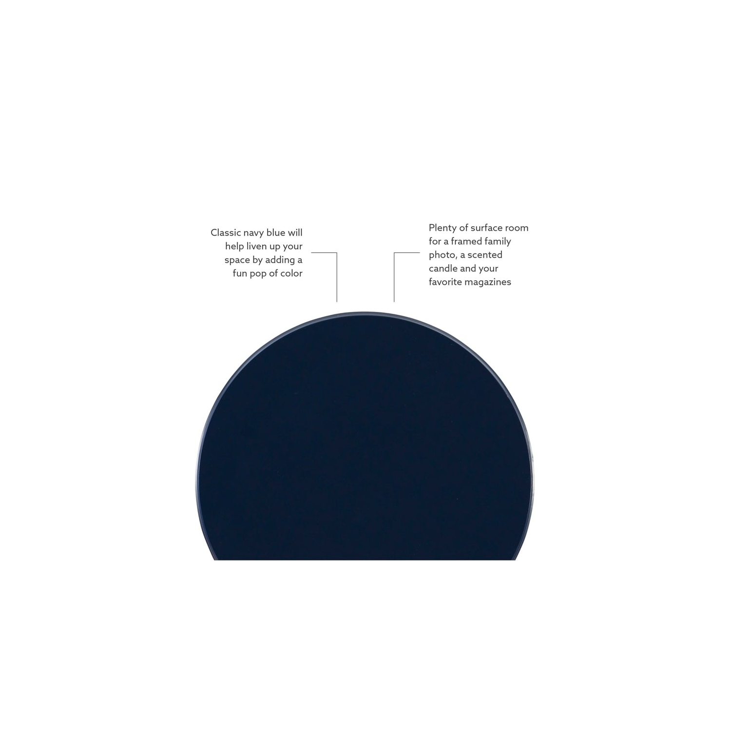 Linon Tara Wood Spindle Side Table in Navy Blue