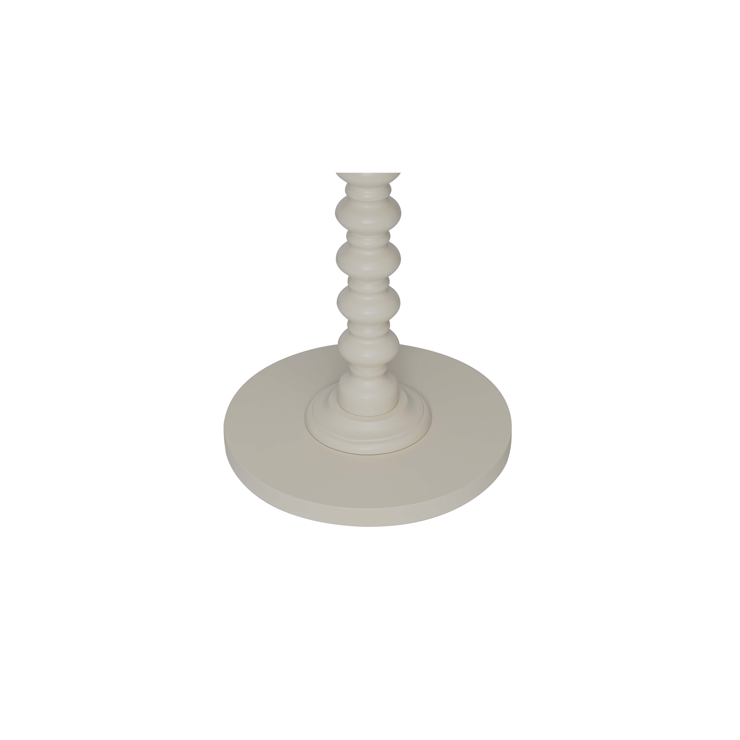 Linon Tara Wood Spindle Side Table in Off White