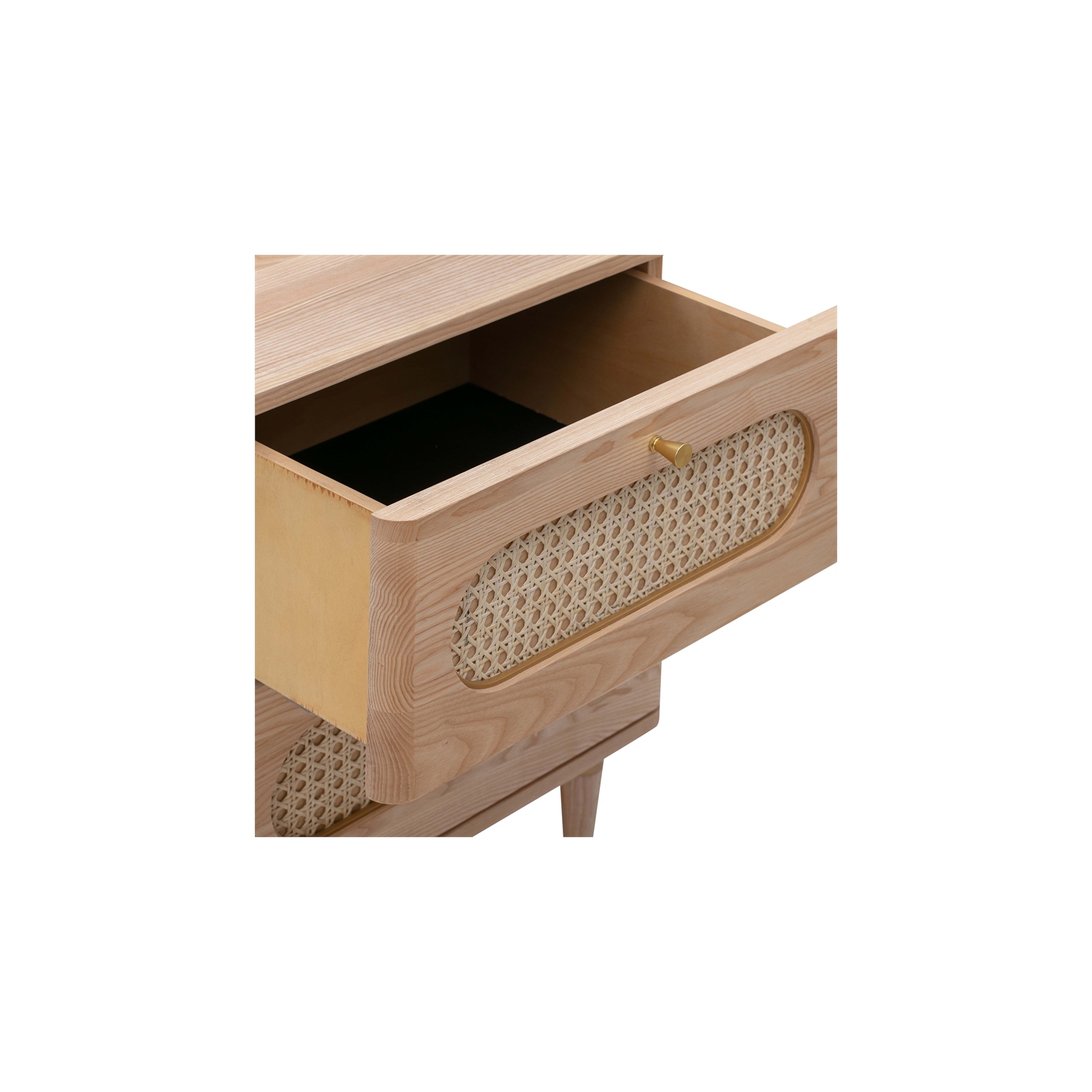 TOV Furniture Carmen Cane Wooden Nightstand