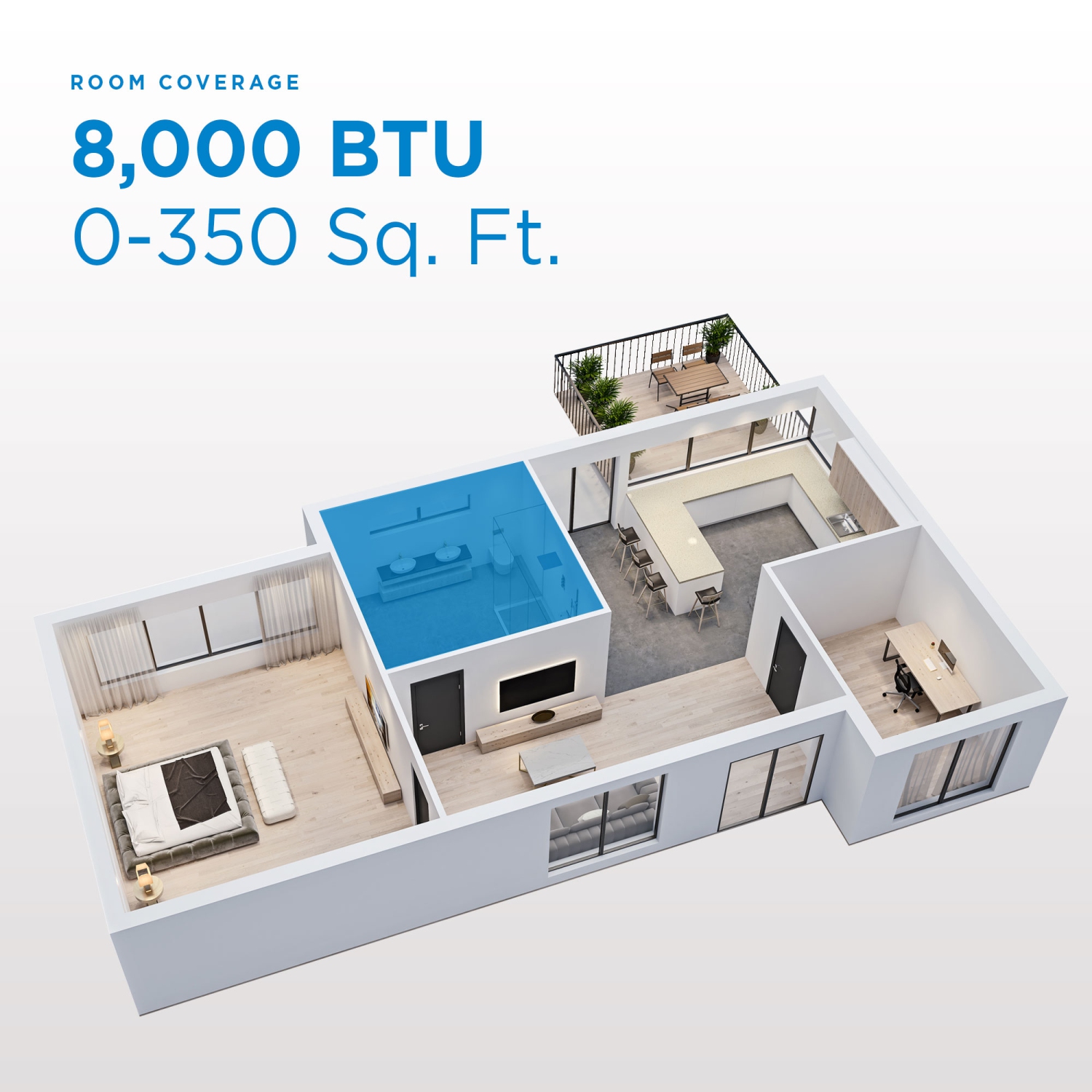 Danby DAC100B8IWDB-6 Climatiseur de fenêtre à onduleur de 10000 BTU en Blanc