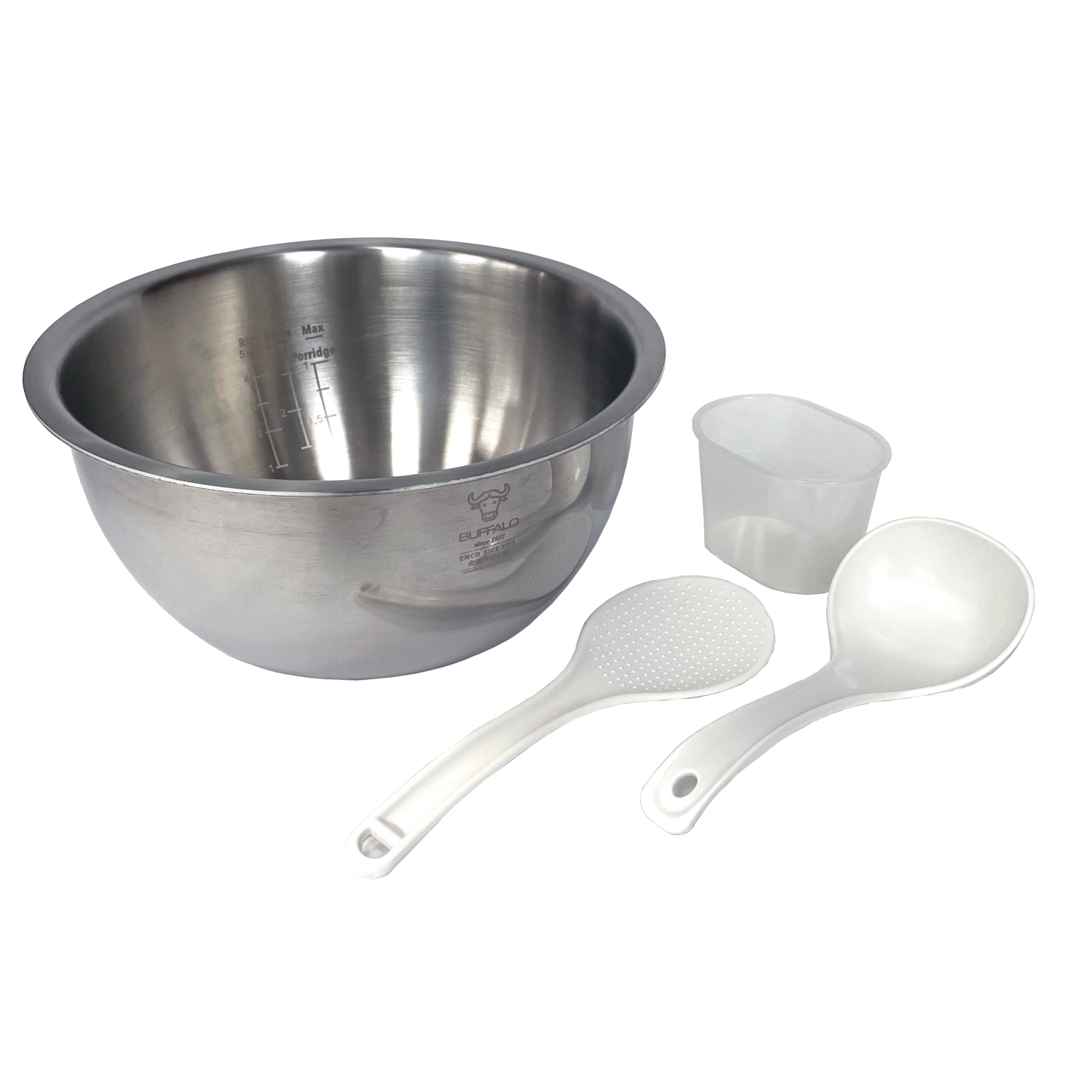 Buffalo 1.0L 5 CUPS Titanium White Multi-function Induction Heating SMART COOKER