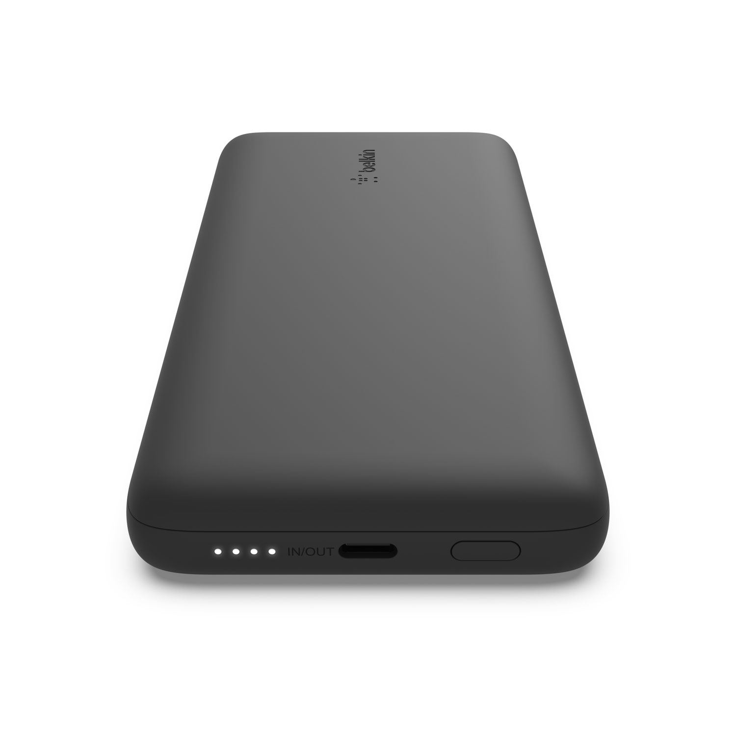 Chargeur portable de 10 000 mA h BoostCharge de Belkin avec câble Lightning et câble USB-C - Noir