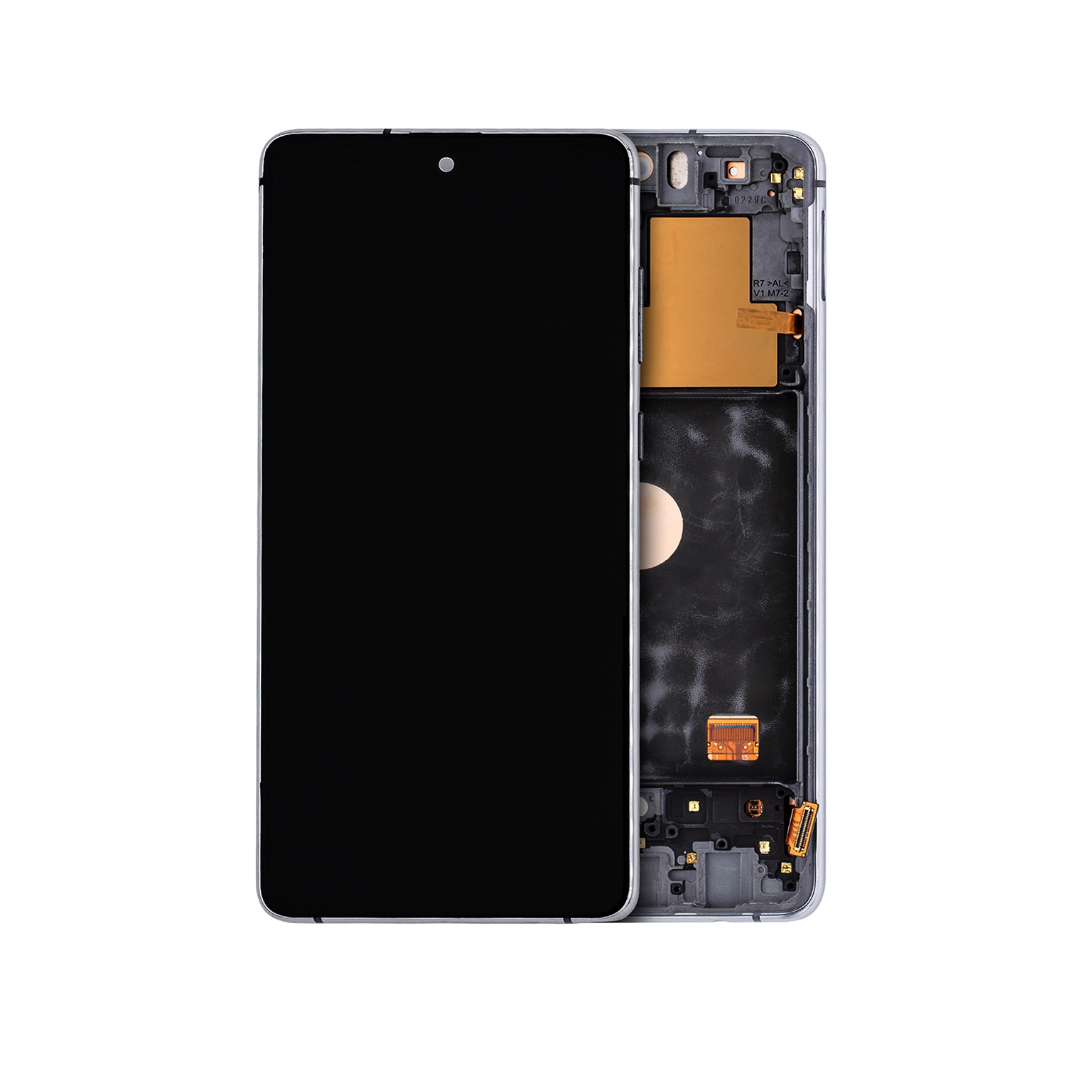 Refurbished (Excellent) - Replacement OLED Assembly With Frame Compatible For Samsung Galaxy Note 10 Lite Aura Glow / Silver