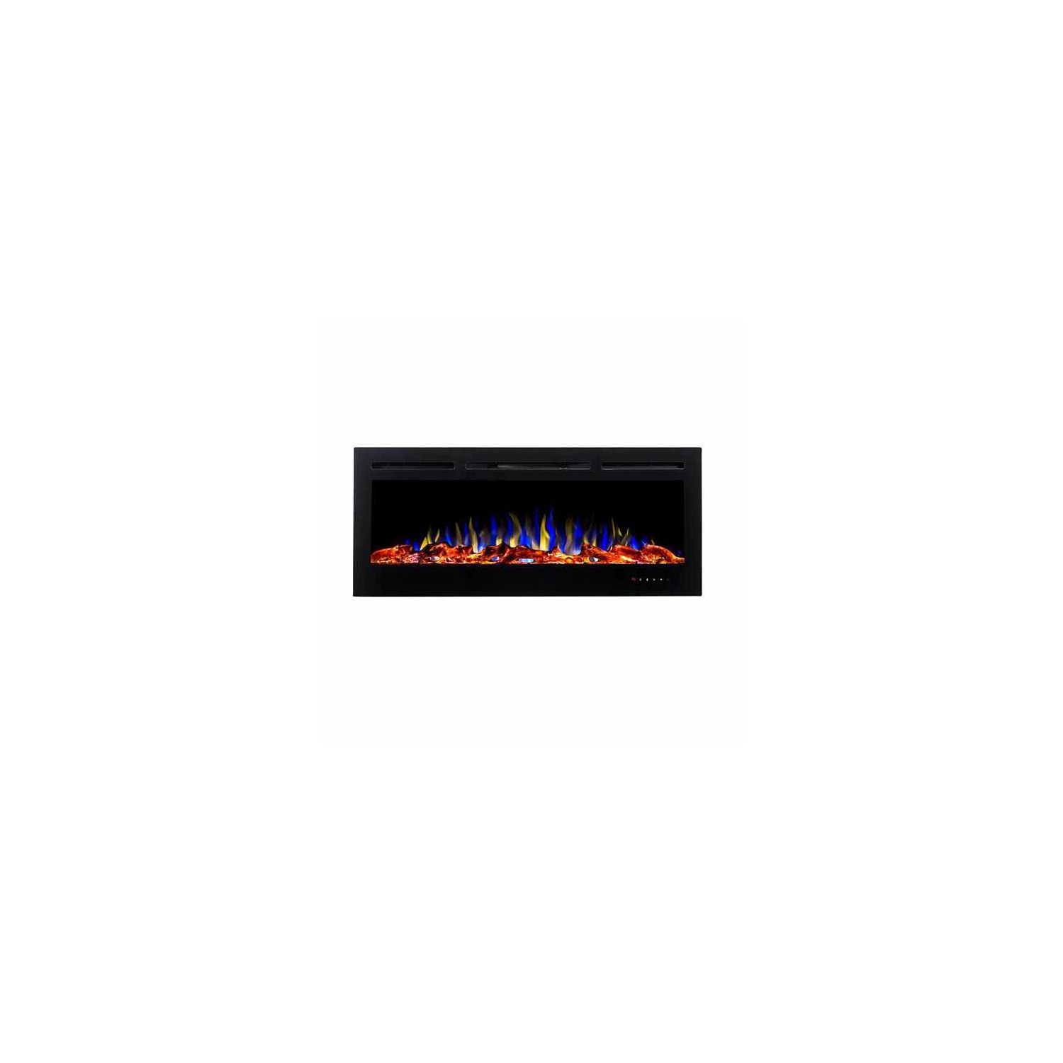 Flamehaus® Electric LED Fireplace Insert - 45"- Black - maximum 5000 BTUs