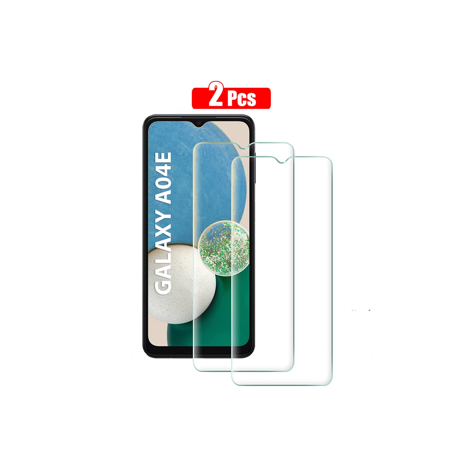 XCRS Tempered Glass, with Accurate Touch, Screen Protector for Samsung Galaxy A04E [Pack of 2]