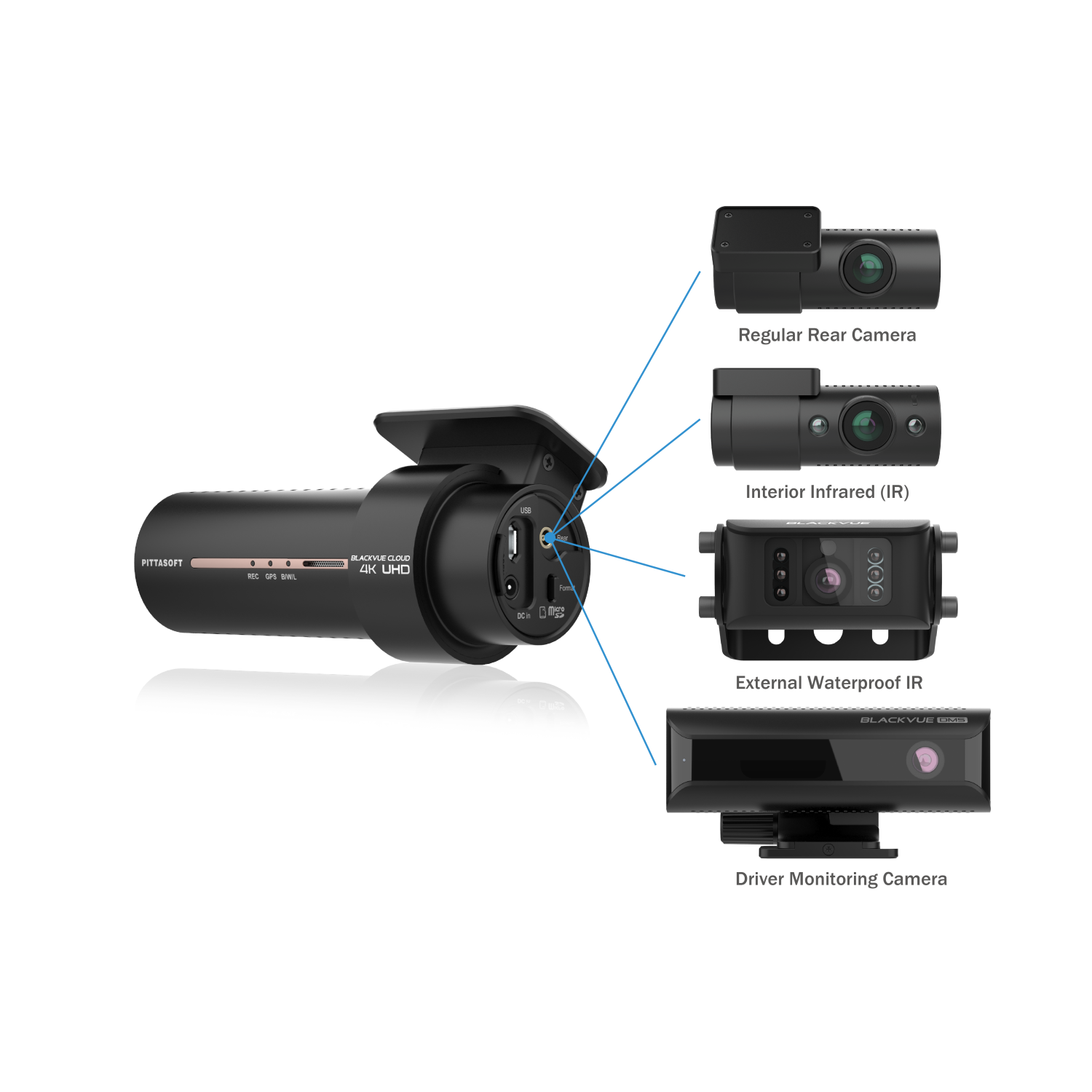 BlackVue DR970X-2CH 64GB | 4K/Full HD Dual-Channel Cloud Dashcam