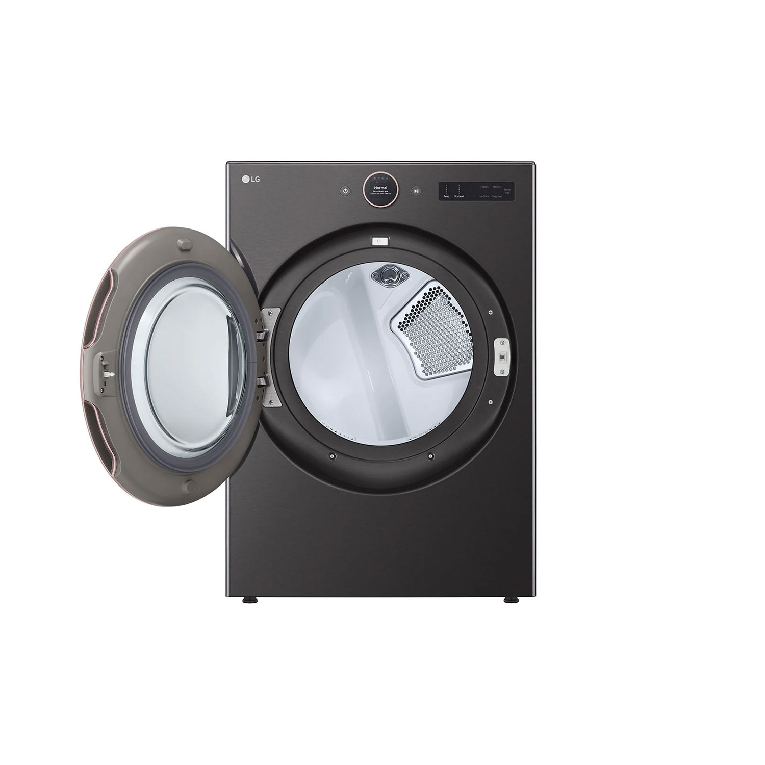 LG 7.4 Cu. Ft. Electric Steam Dryer - Black Steel