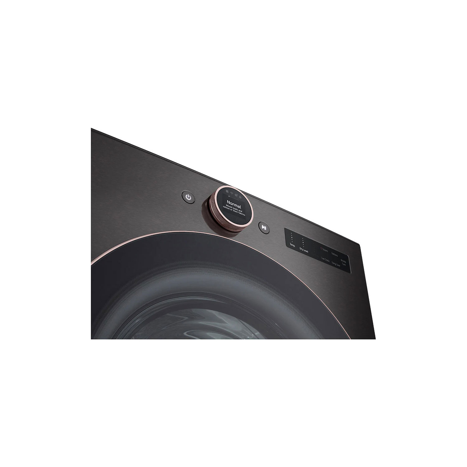 LG 7.4 Cu. Ft. Electric Steam Dryer - Black Steel
