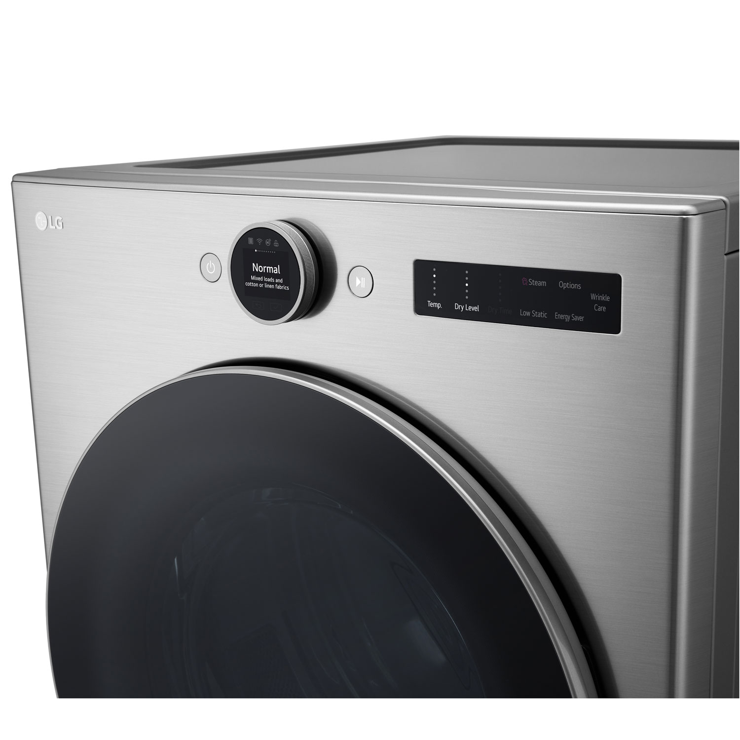 LG 7.4 Cu. Ft. Gas Steam Dryer - Graphite Steel