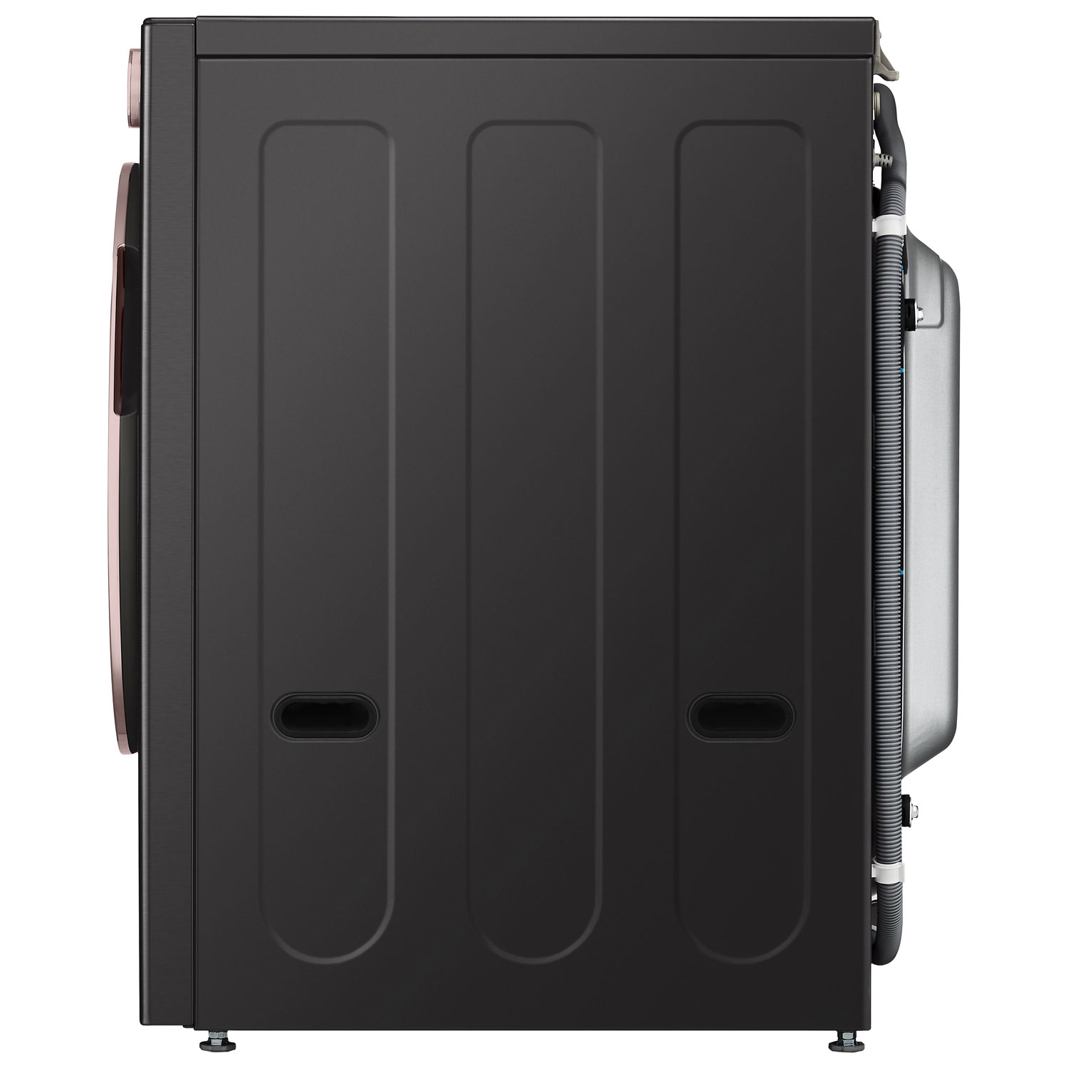 Laveuse à vapeur haute efficacité à chargement frontal de 5,8 pi³ de LG - Acier noir