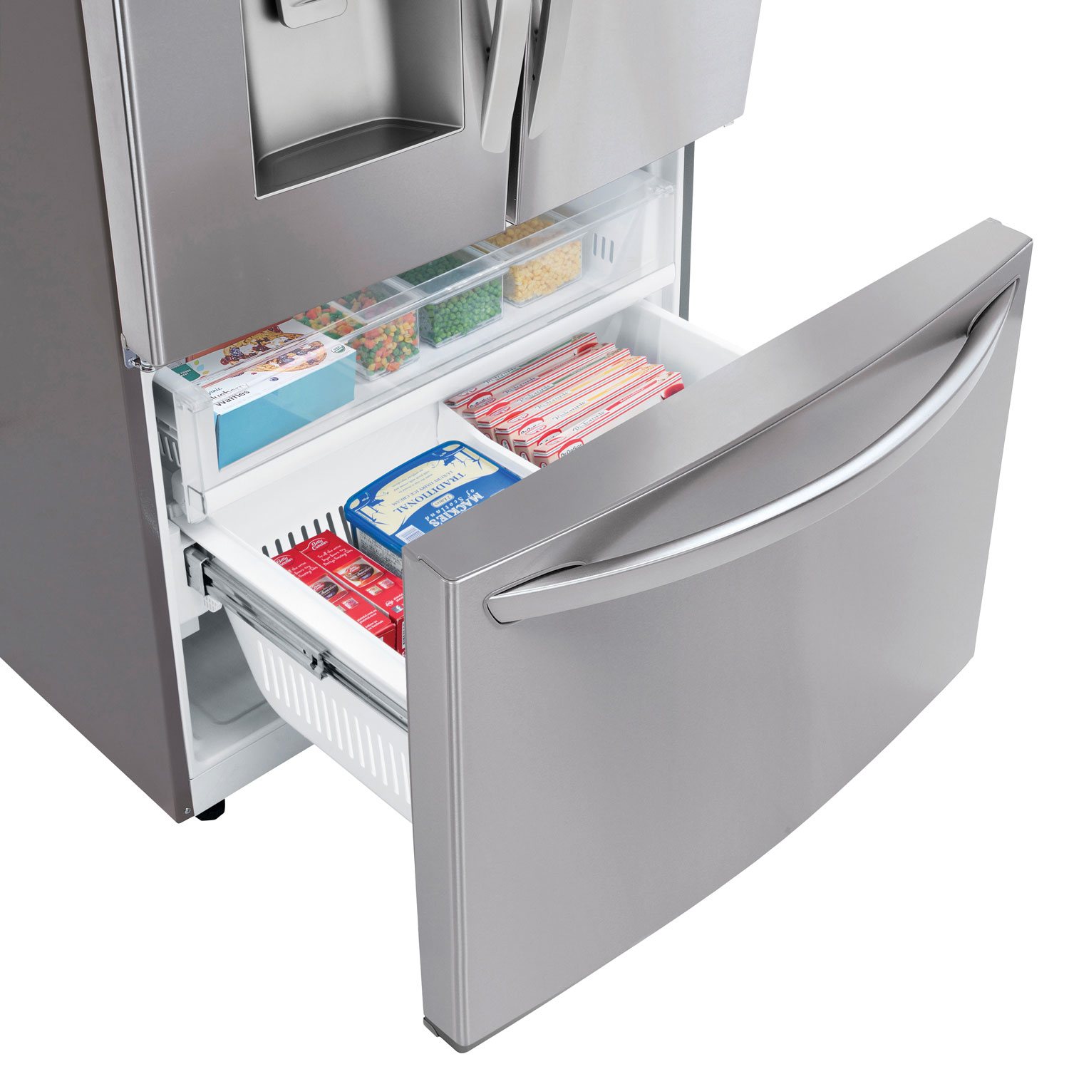 Réfrigérateur à deux portes 27,7 pi³ 36 po à distributeur eau et glaçons de LG - Inox