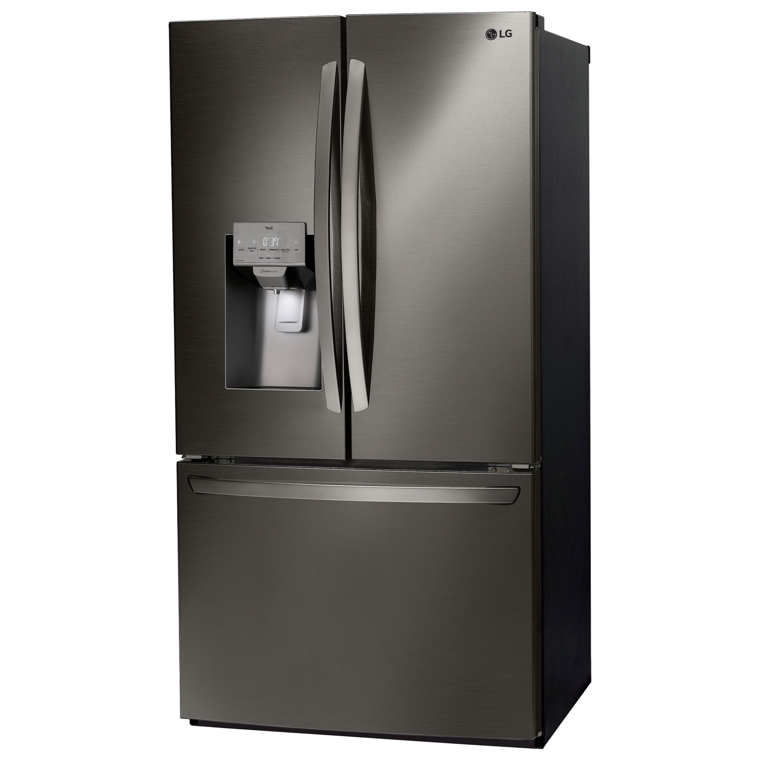 LG 36" 27.7 Cu. Ft. French Door Refrigerator w/ Water & Ice Dispenser - Black Stainless Steel