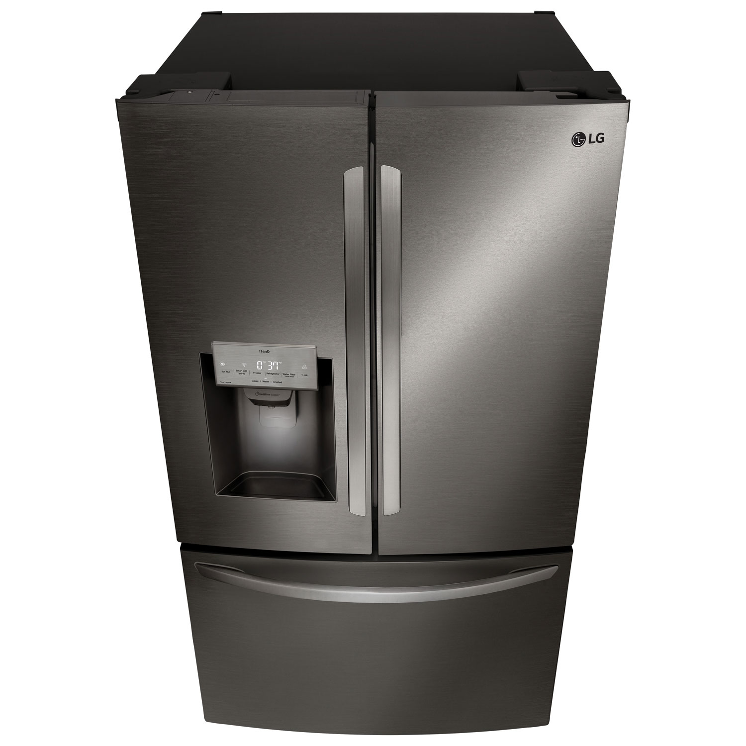 LG 36" 27.7 Cu. Ft. French Door Refrigerator w/ Water & Ice Dispenser - Black Stainless Steel