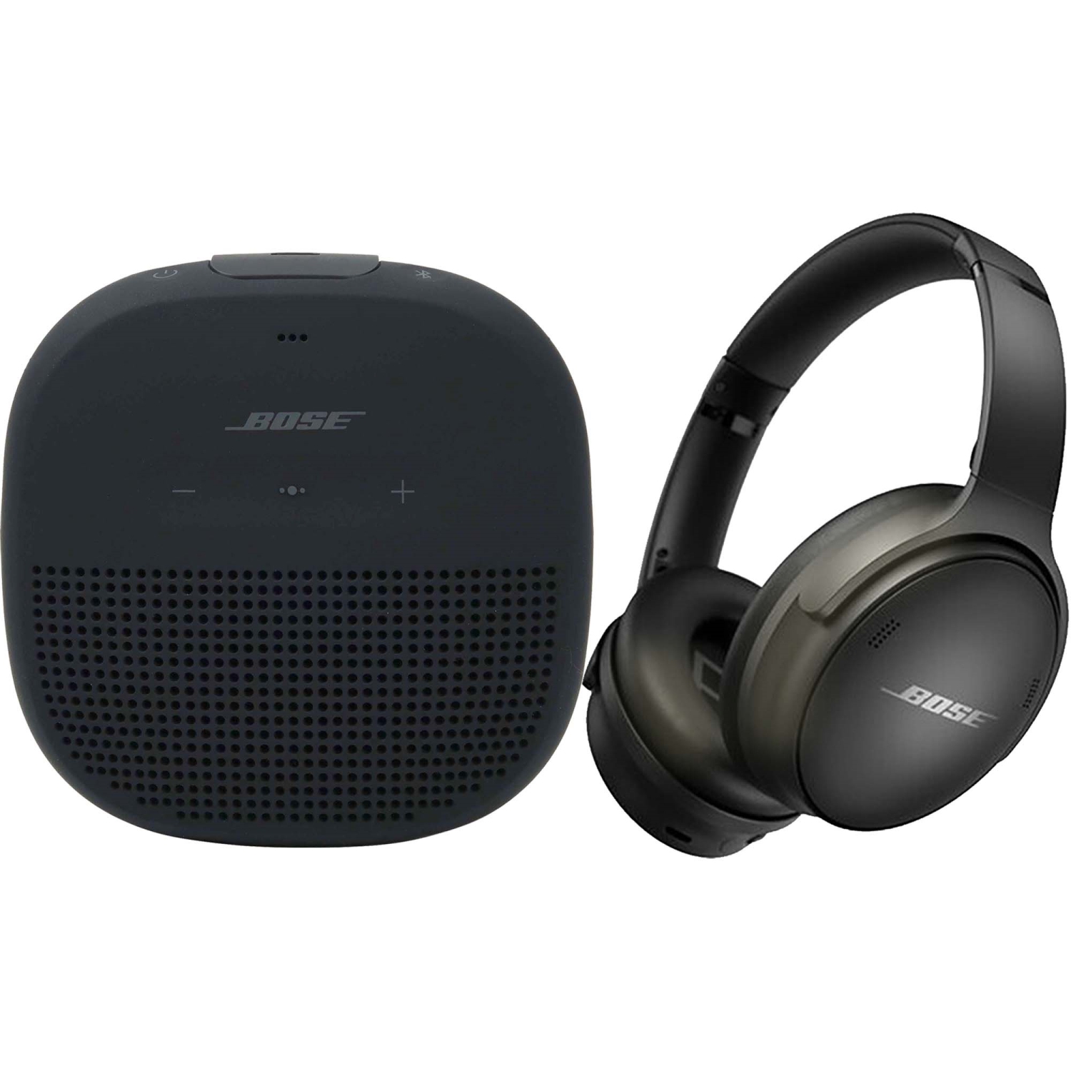 Bose QuietComfort 45 Noise-Canceling Headphone (Black) + Soundlink Micro Bluetooth Speaker (Black)