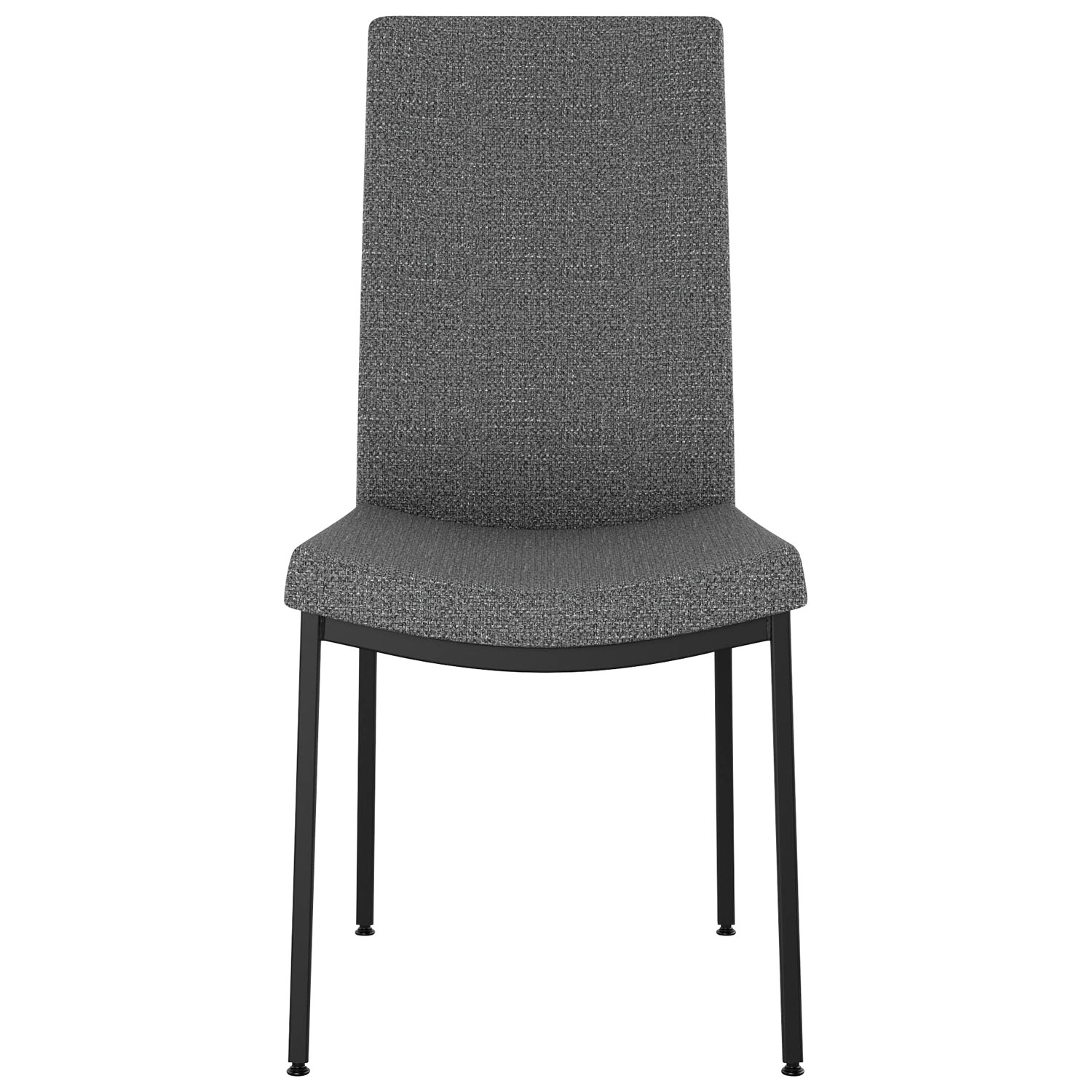 Torres Contemporary Fabric Dining Chair - Grey Woven/Black