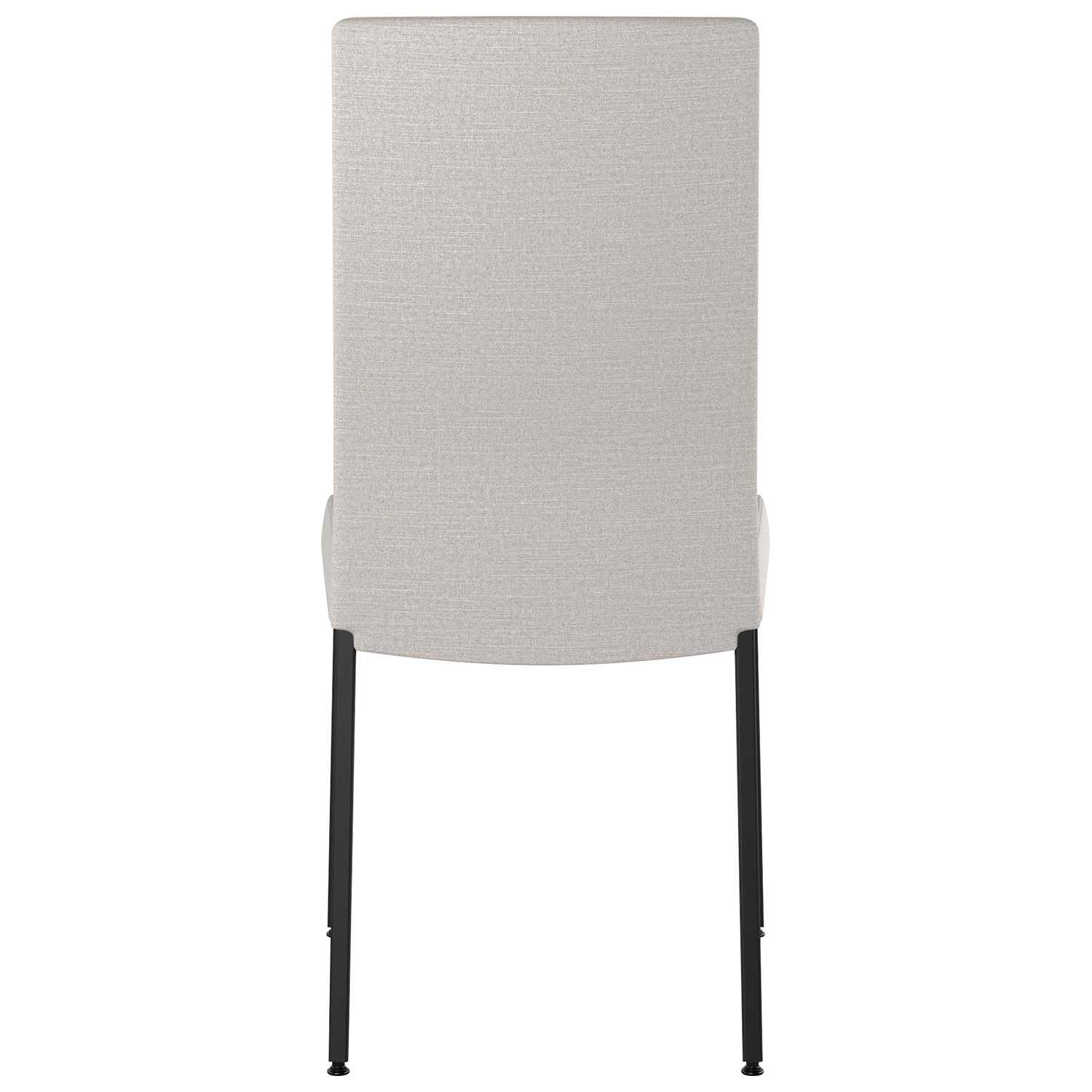 Torres Contemporary Polyester Dining Chair - Light Grey Woven/Black