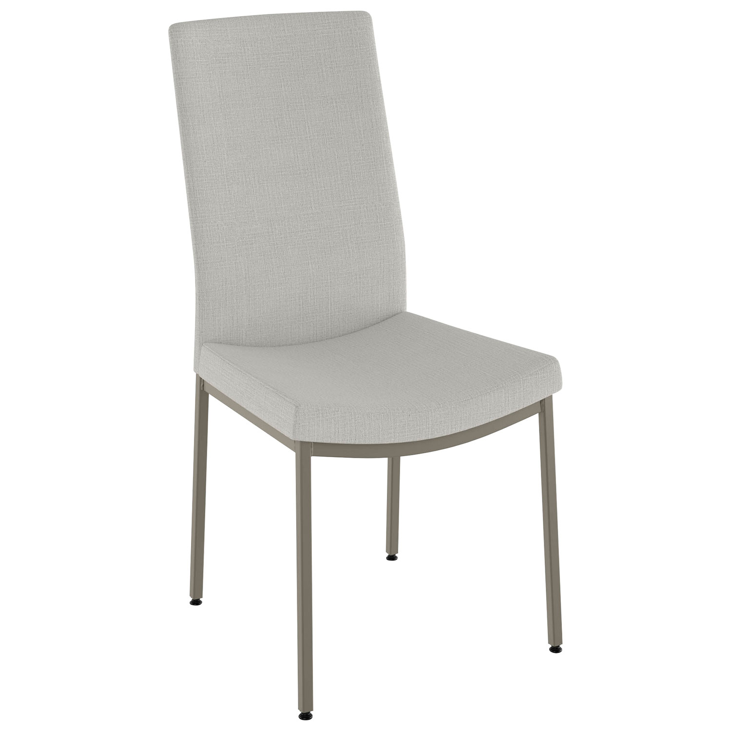 Torres Contemporary Polyester Dining Chair - Pale Grey Beige/Grey