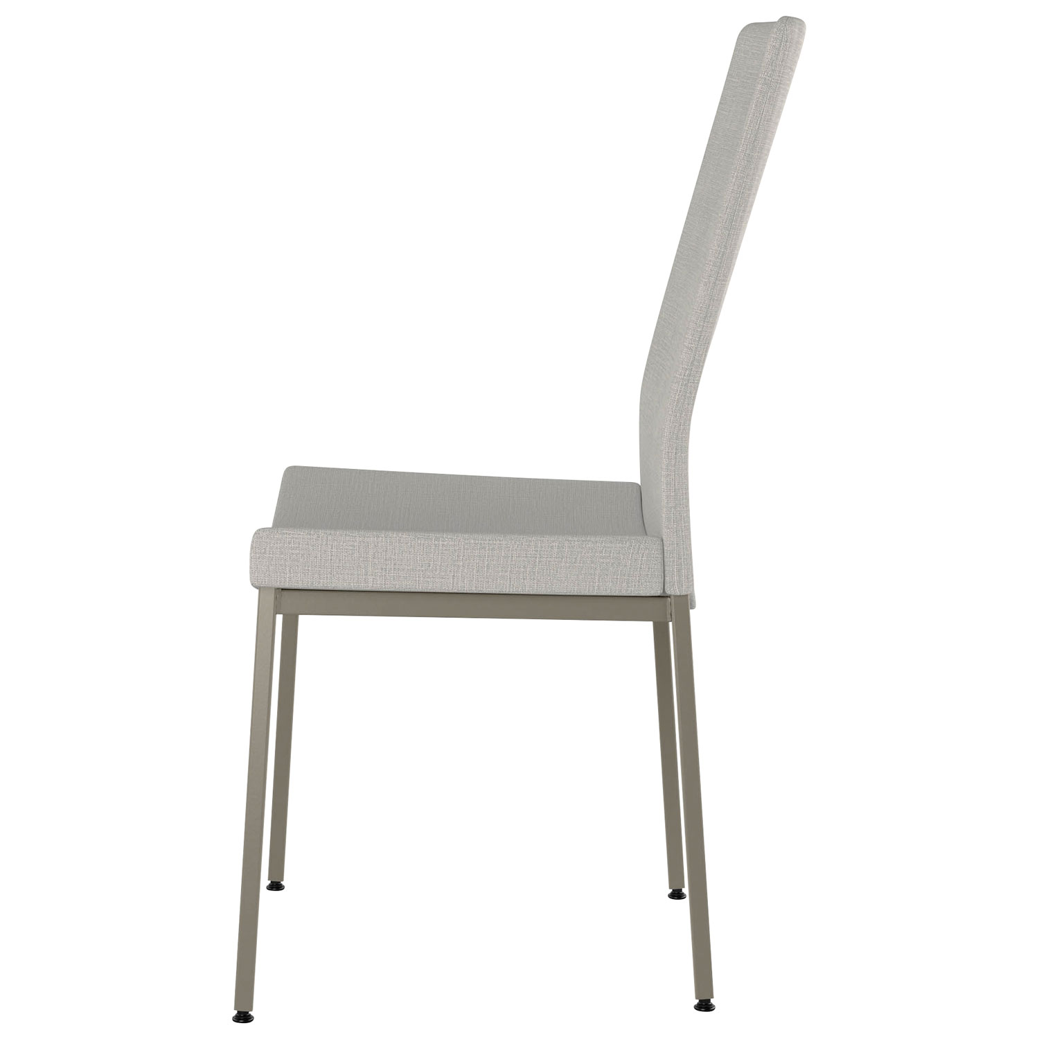 Chaise de salle à manger contemporaine en polyester Torres - Gris beige pâle/Gris