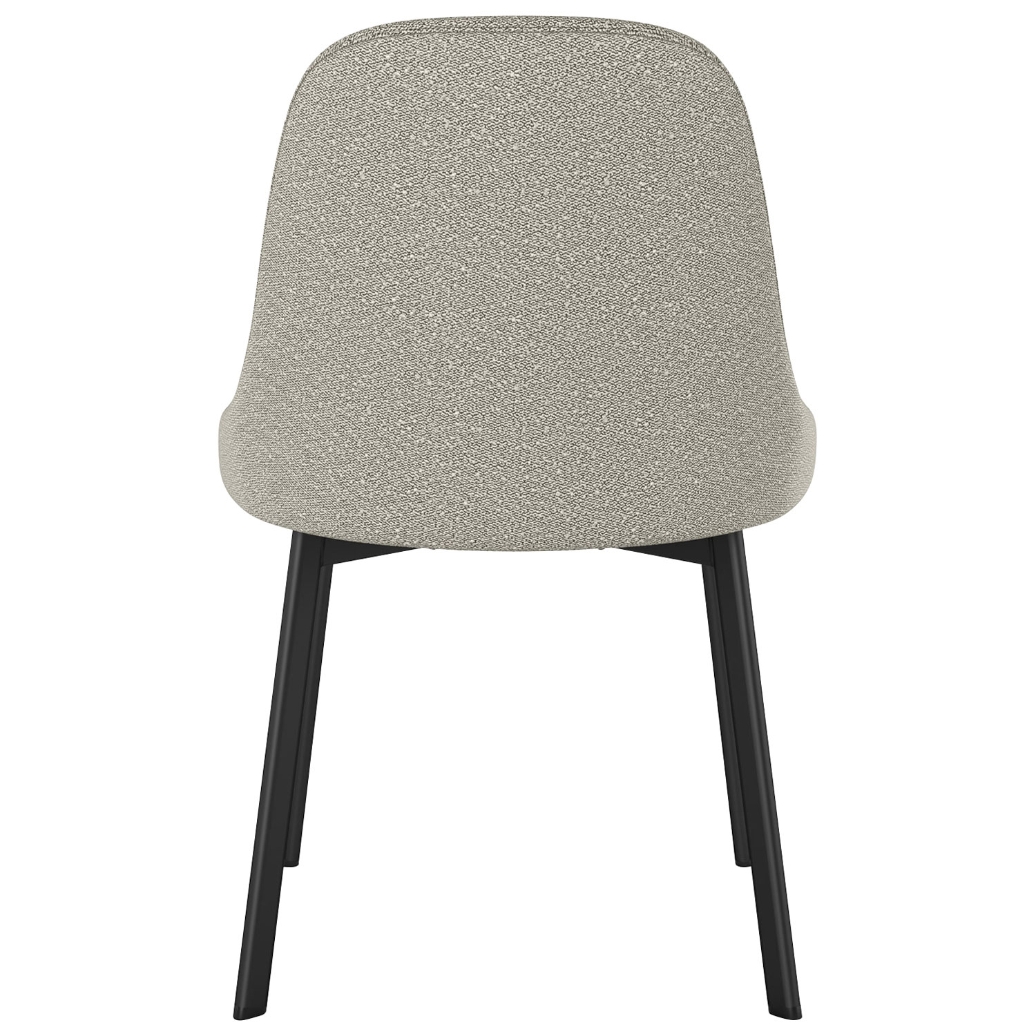 Chaise de salle à manger contemporaine en polyester Harper - Tissu bouclé gris beige/Noir