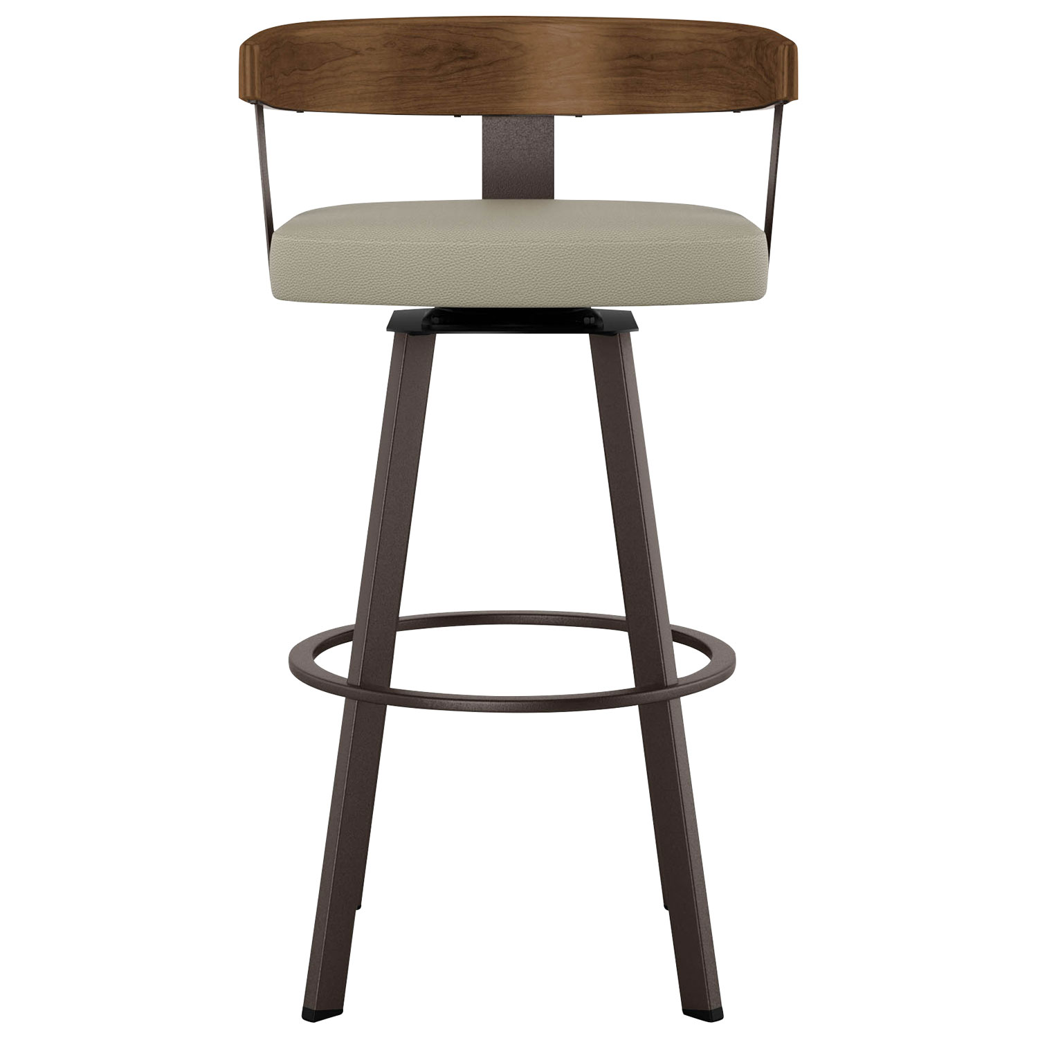 Lars Contemporary Counter Height Barstool - Greige/Light Brown/Dark Brown