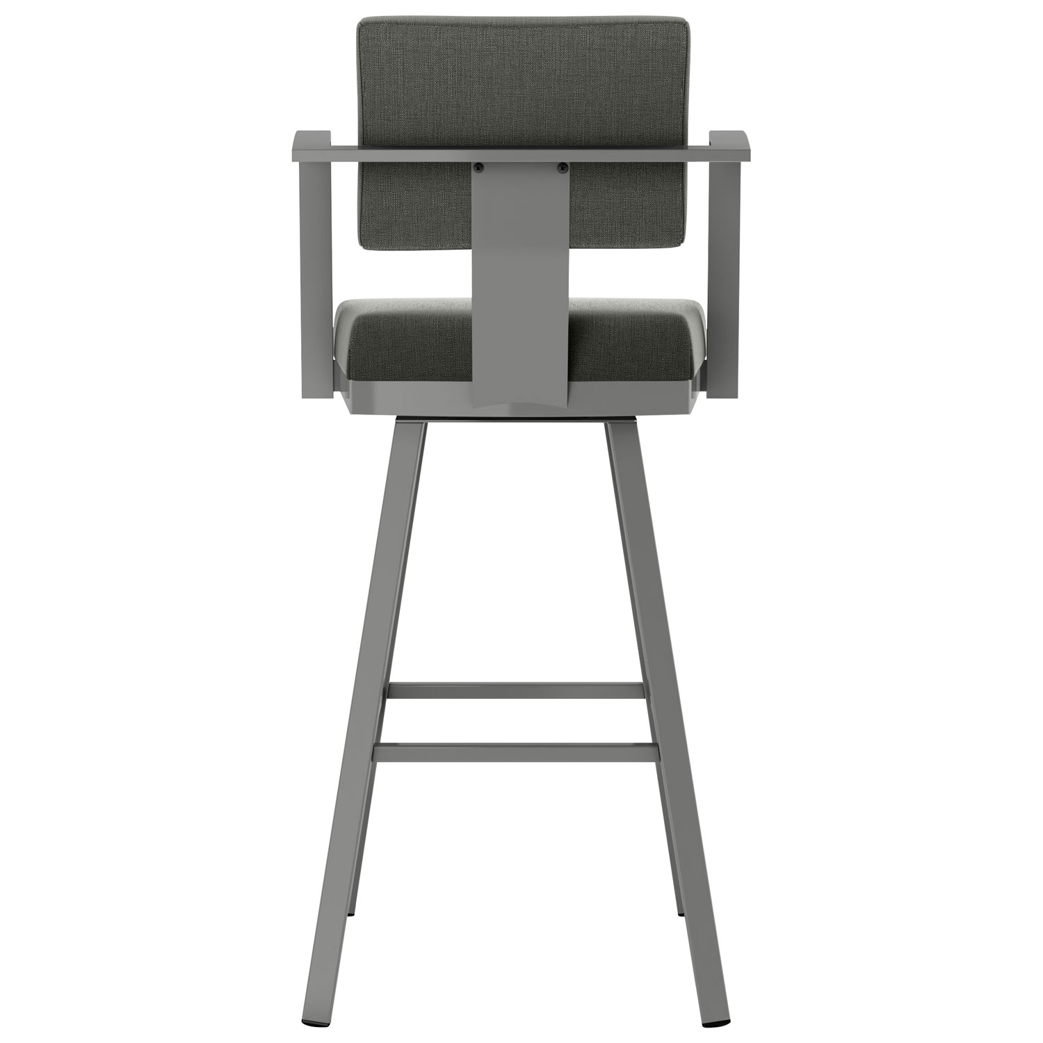 Akers Contemporary Counter Height Barstool - Charcoal Grey/Metallic Grey