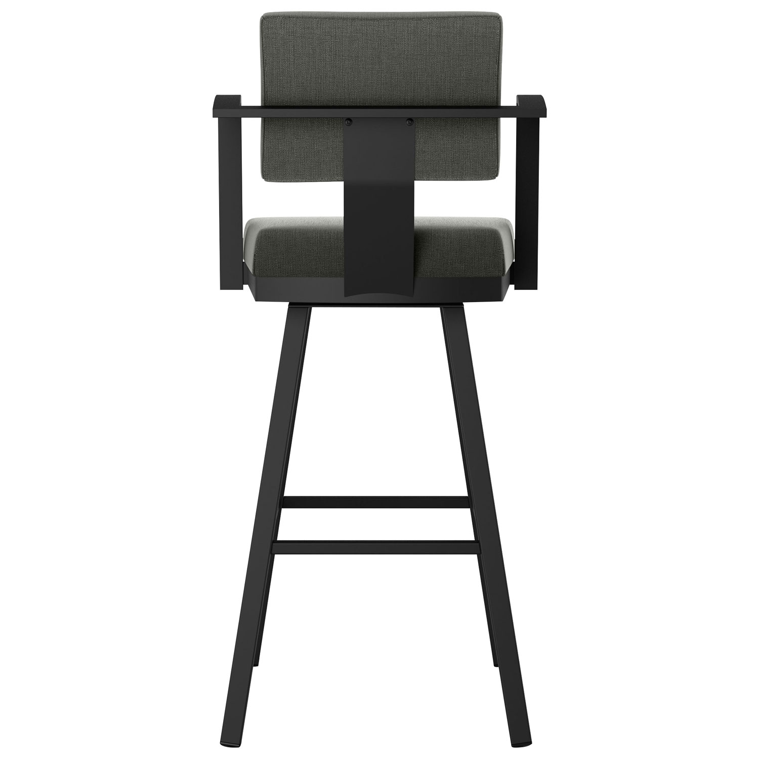 Akers Contemporary Counter Height Barstool - Charcoal Grey/Black