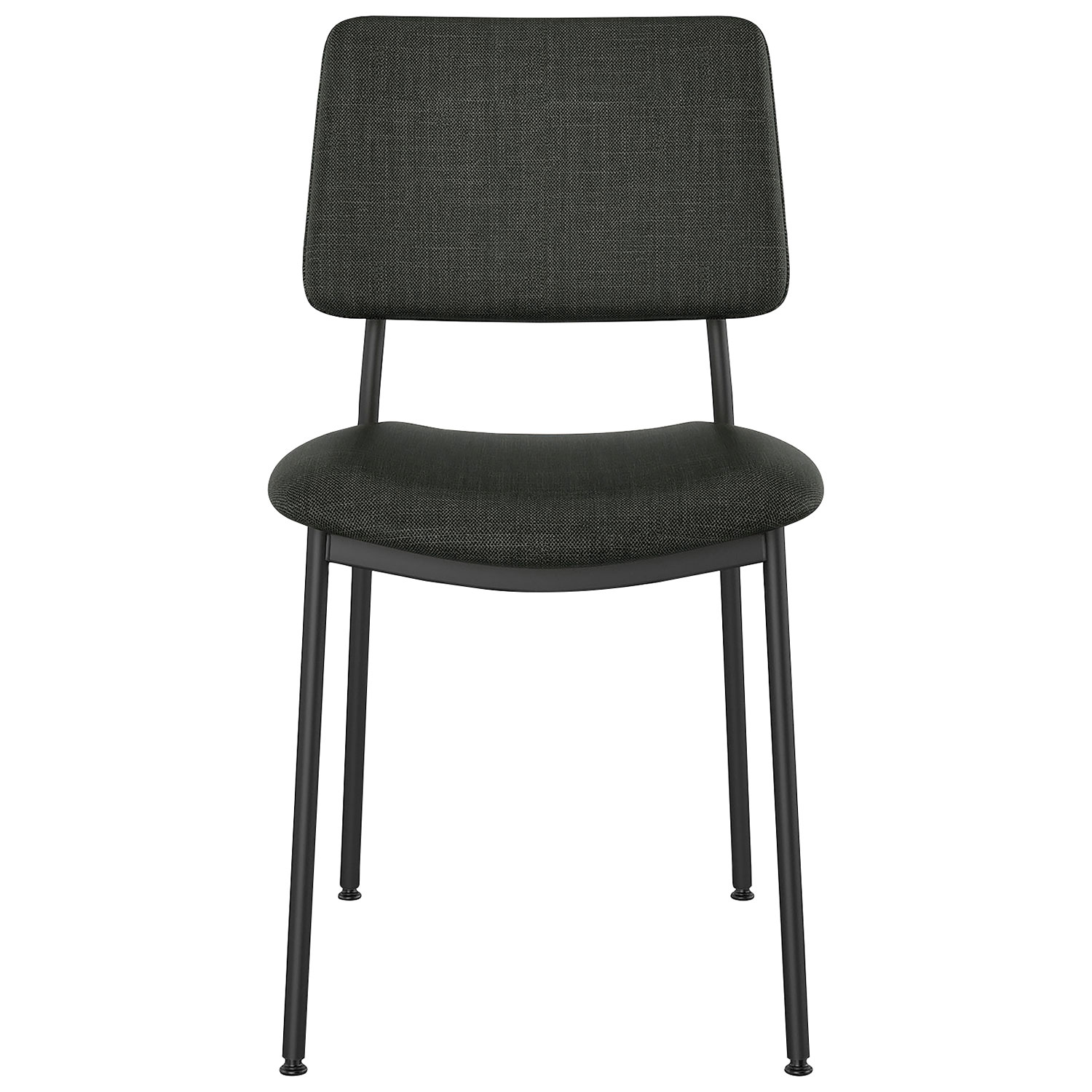 Chaise de salle à manger contemporaine en polyester Sullivan - Noir/Noir