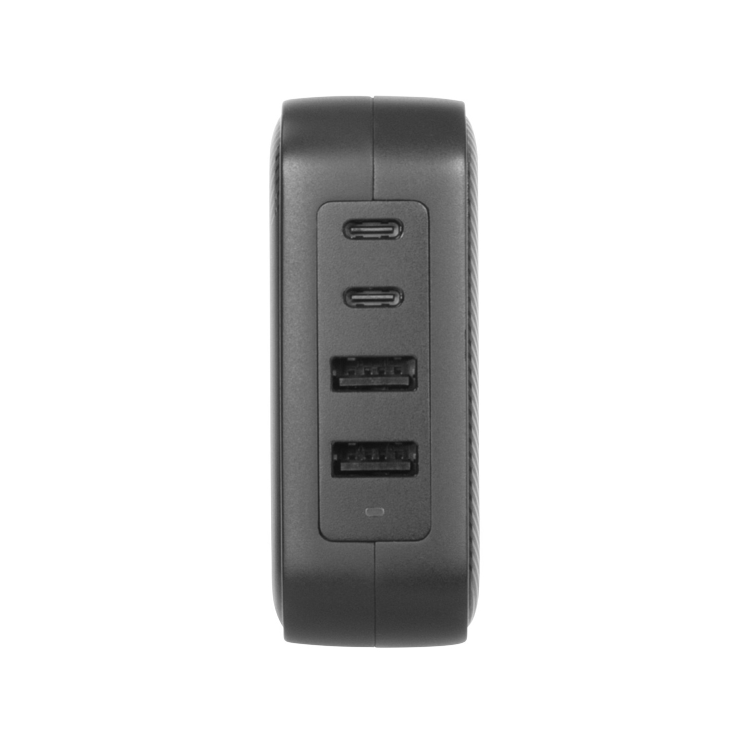 Targus 100W GaN Wall Charger w/2×USB-C, 2×USB-A ports; 4 travel plugs