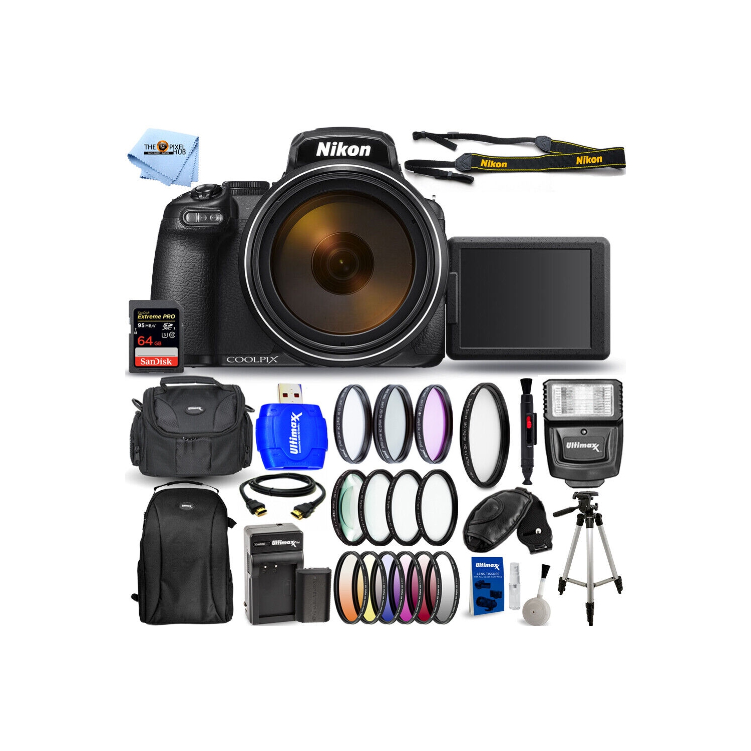 Nikon COOLPIX P1000 Digital Camera 26522 - 18PC Accessory Bundle