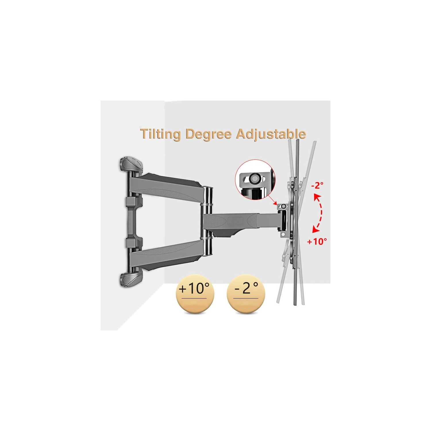 Support mural articulé pour téléviseur de 75 po, 32 po, 75 po