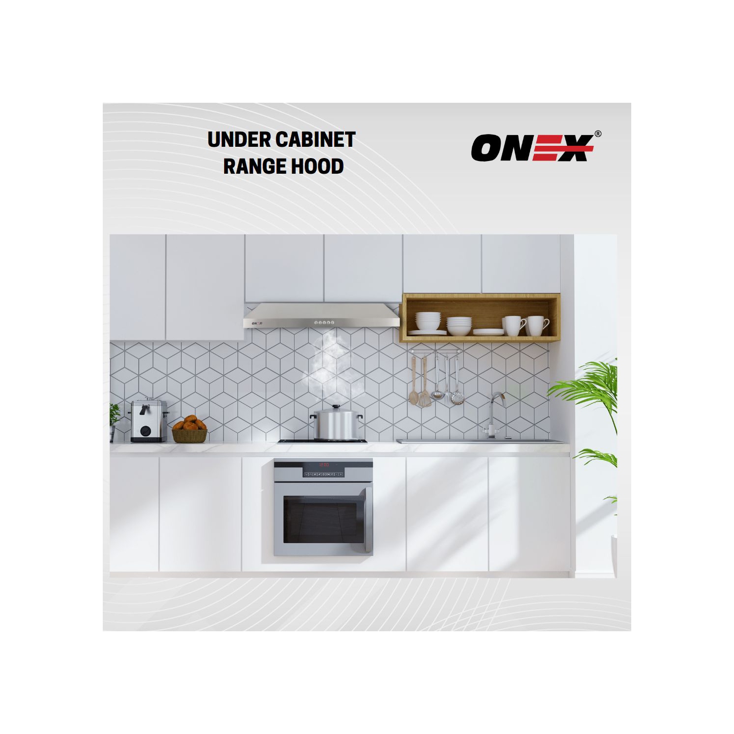 ONEX® 30" 450 CFM Hotte de cuisinière sous l'armoire en noir #OHF300BL