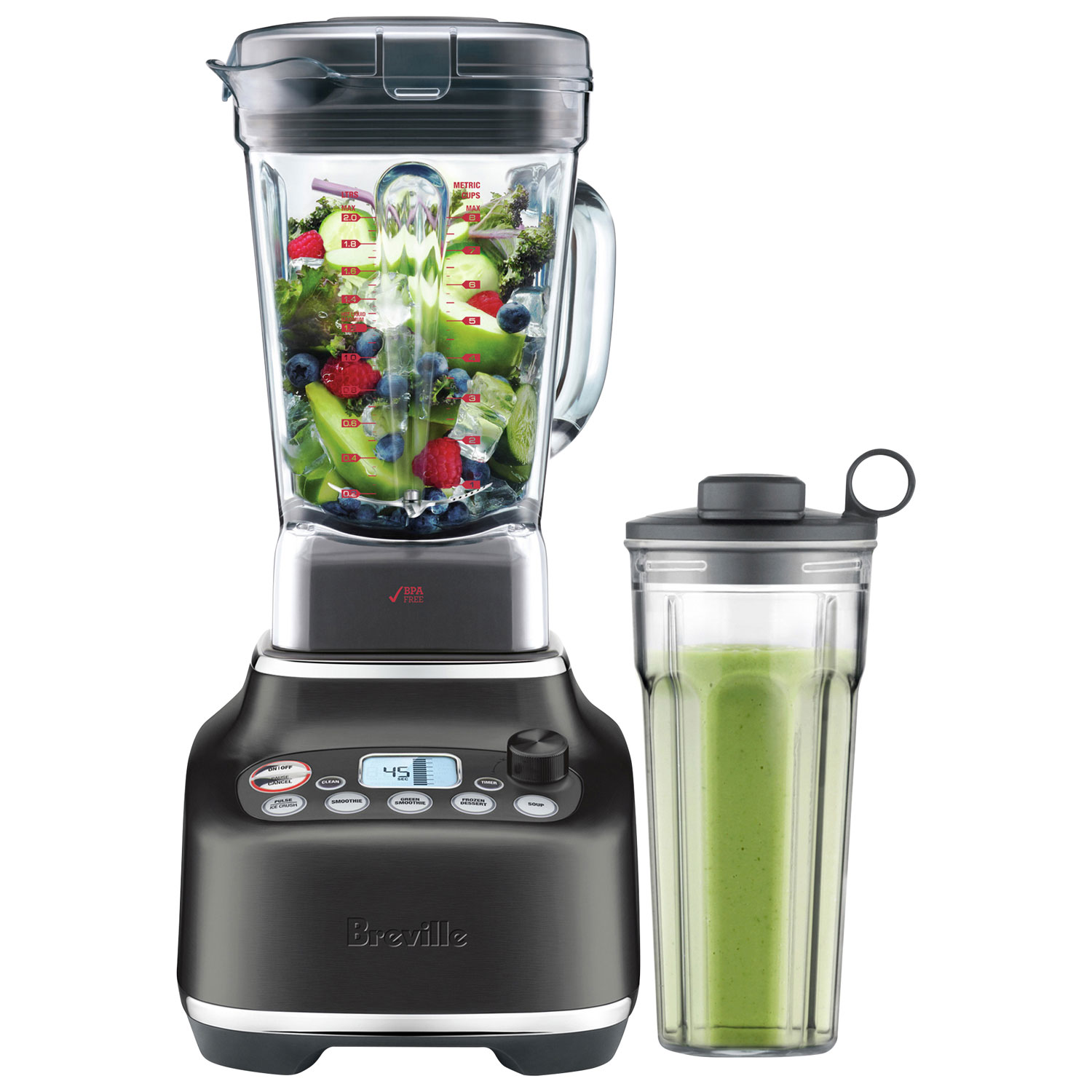 Breville Super Q 2L 1800-Watt Stand Blender - Black Stainless Steel
