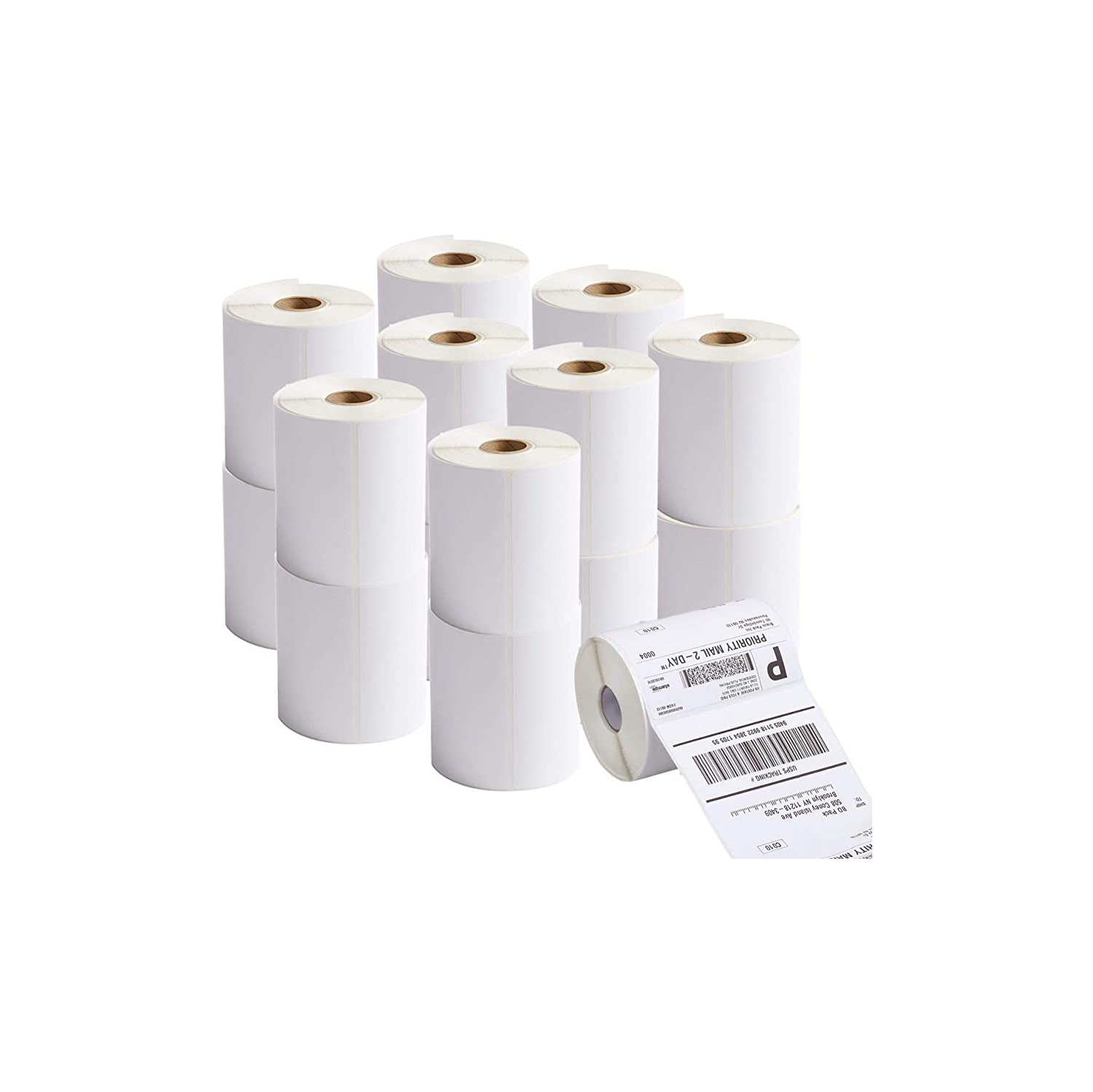 16 Rolls of 4'' x 6'' Direct thermal shipping label, 250 labels/Roll, 4000 labels/Cs