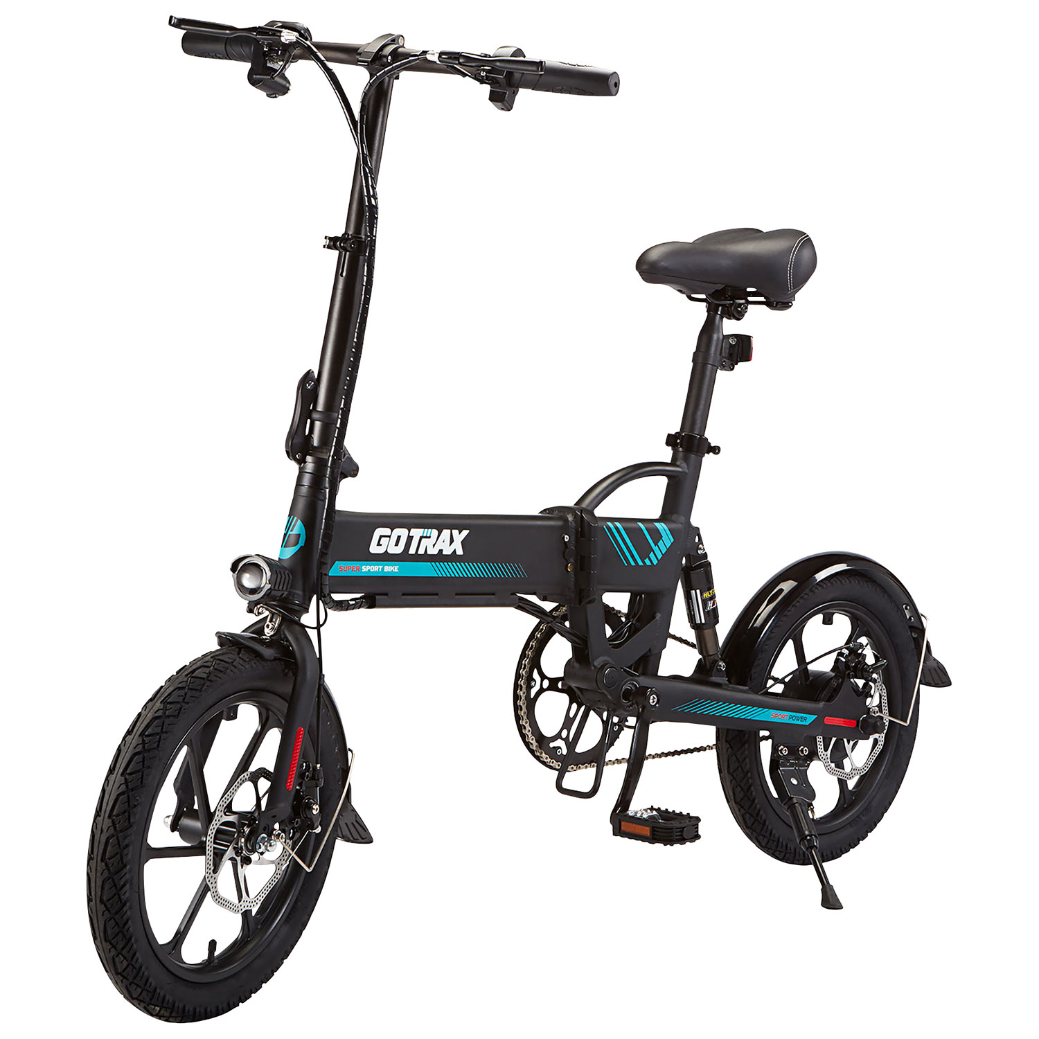 GOTRAX EBE1/E01 350W Foldable Electric City Bike with up to 45km Battery Range - Black
