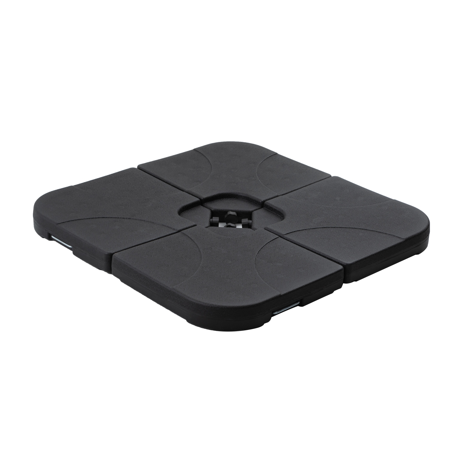4 Piece Plastic Fillable Offset Umbrella Base - Black