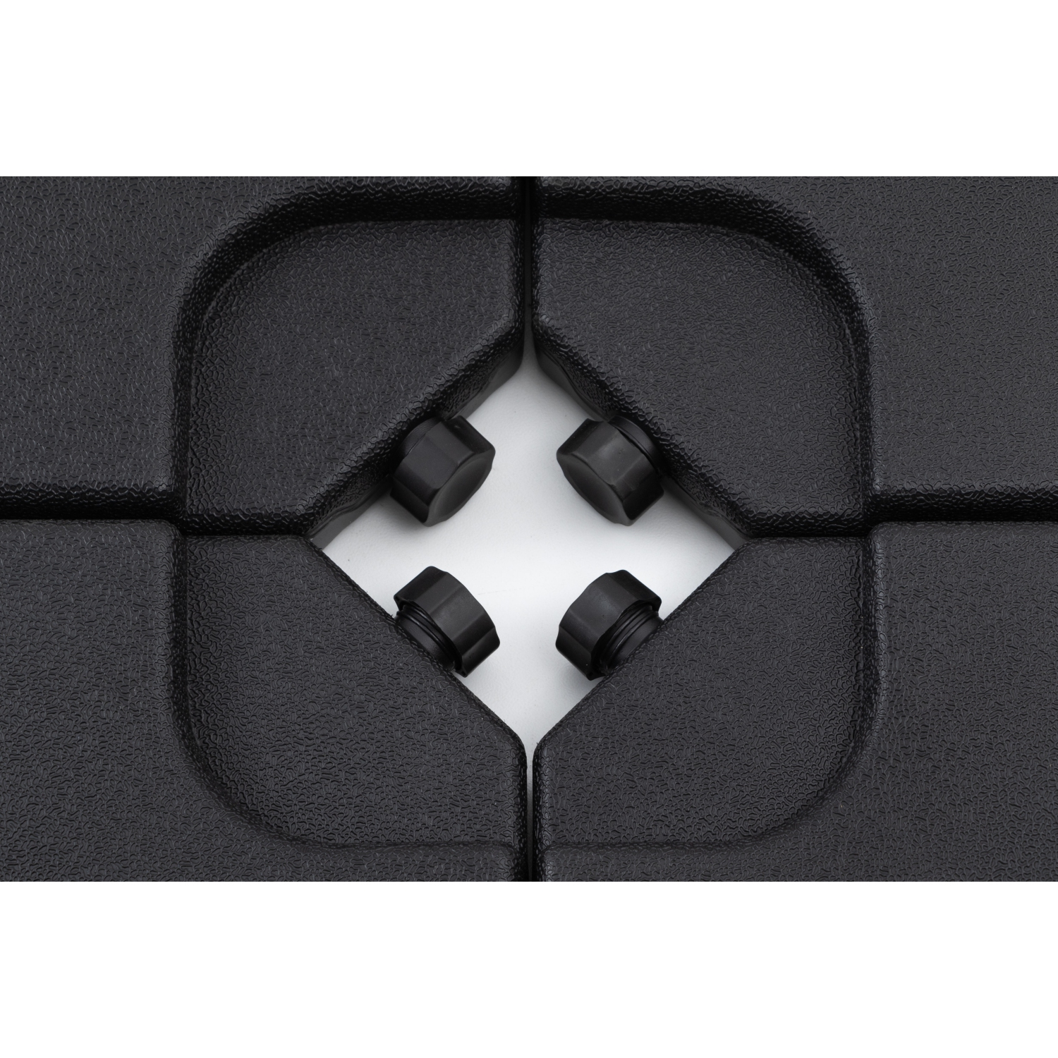 4 Piece Plastic Fillable Offset Umbrella Base - Black
