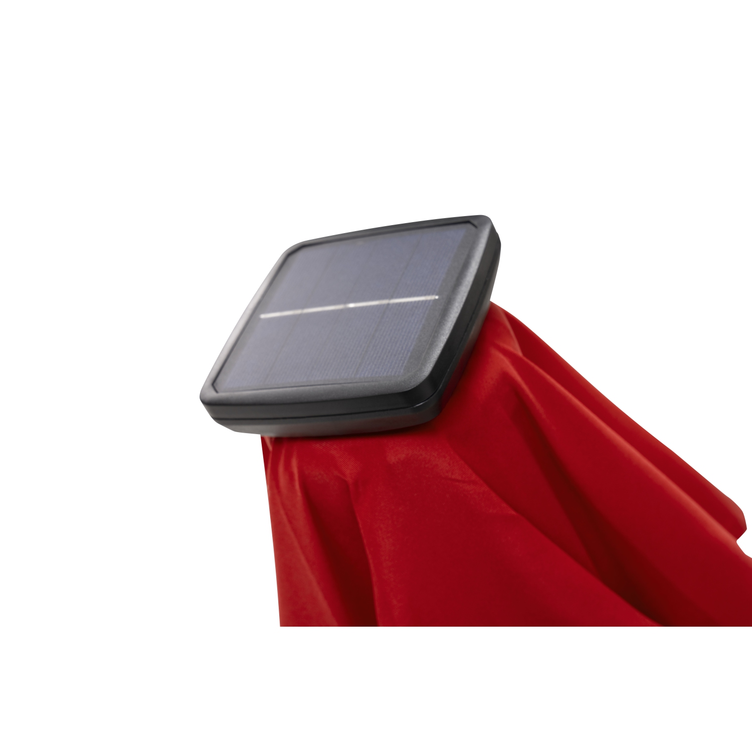 Parasol de marché inclinable de 9 pi avec éclairage DEL - Rouge