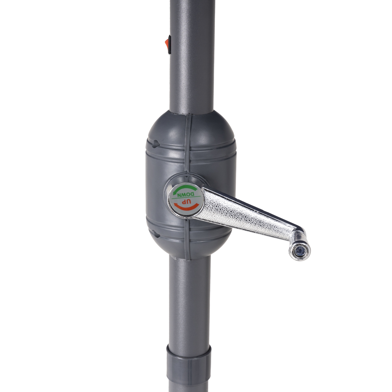 Parasol de marché inclinable de 9 pi avec éclairage DEL - Rouge